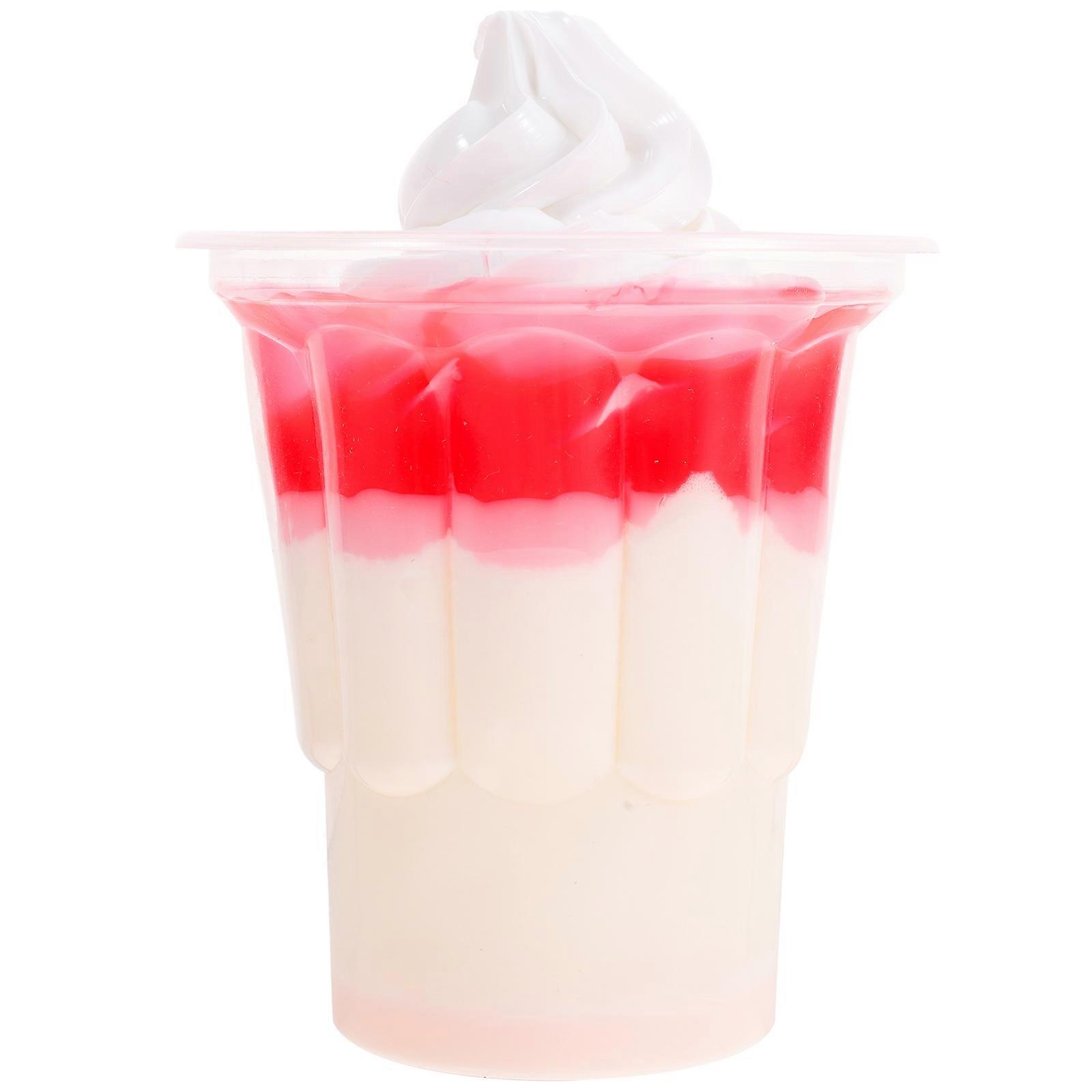 Realistic Ice Cream Cone Educational Toy Shop Display Miniature Shape PVC Material 1Pc