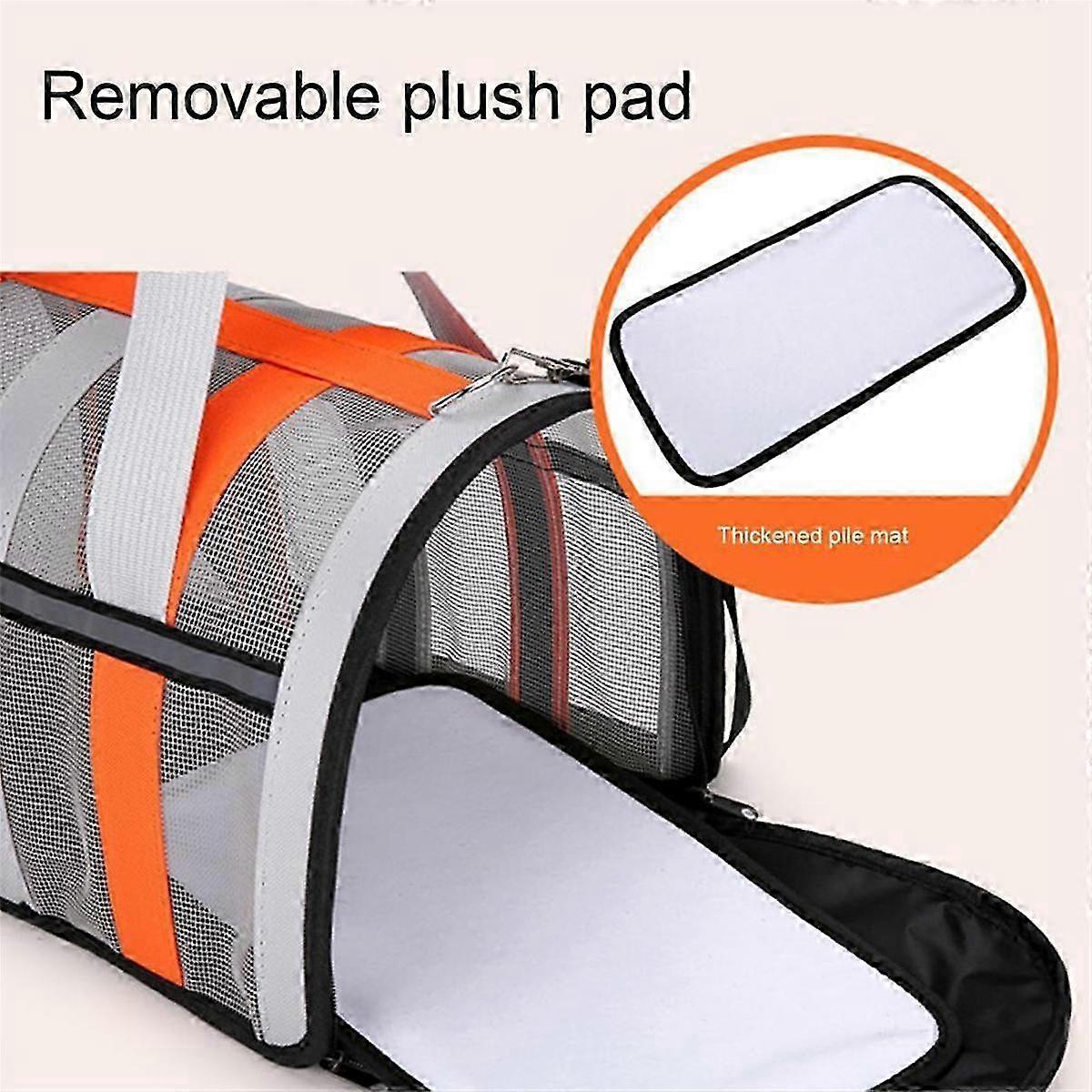 Cat Carrying Bag Dog Foldable Carrier Portable Bag Travel Carrier with Multiple Mesh Panels for Fly