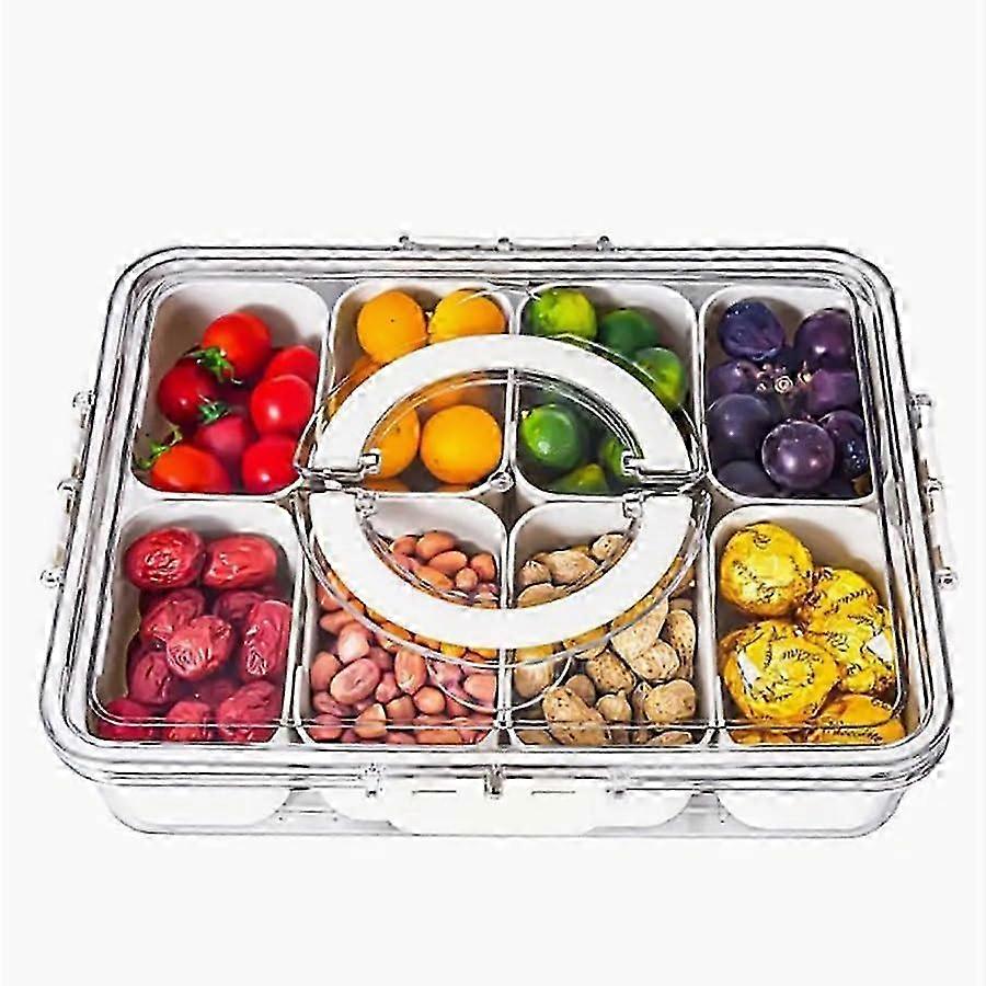 Multifunctional Snack Box Container for Fruit & Veggie Tray Serving Platter