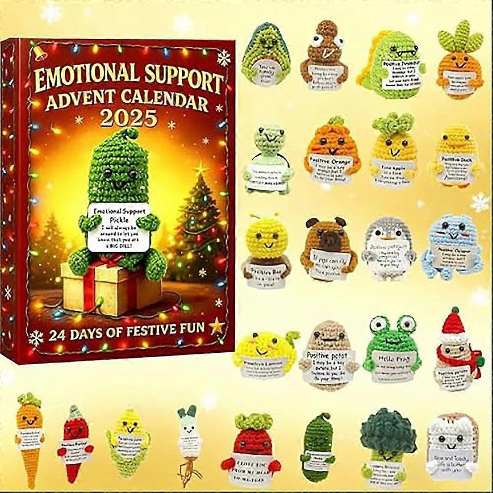 Emotional Support Advent Calendar 2025, 24 Days Christmas Advent Calendar H