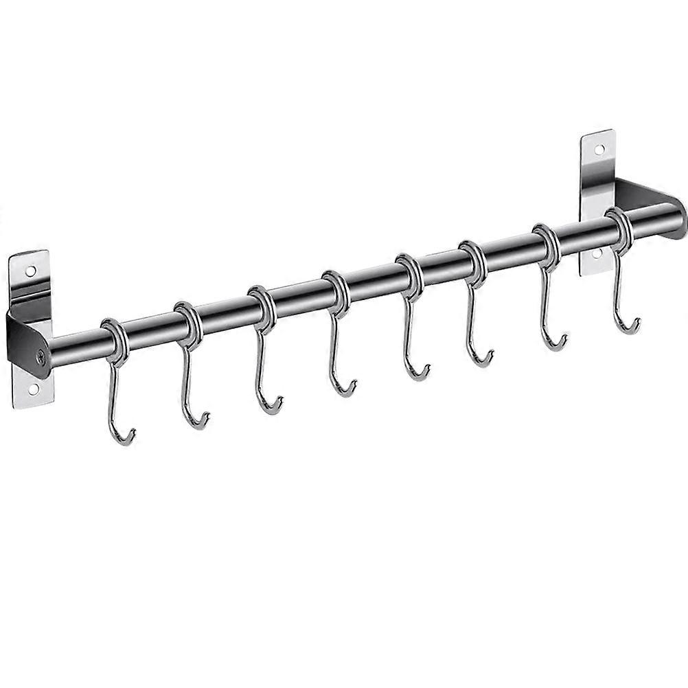 Wall Hanging Rack Kitchen Hook for Holding Use 2Pcs Stainless Steel Silver