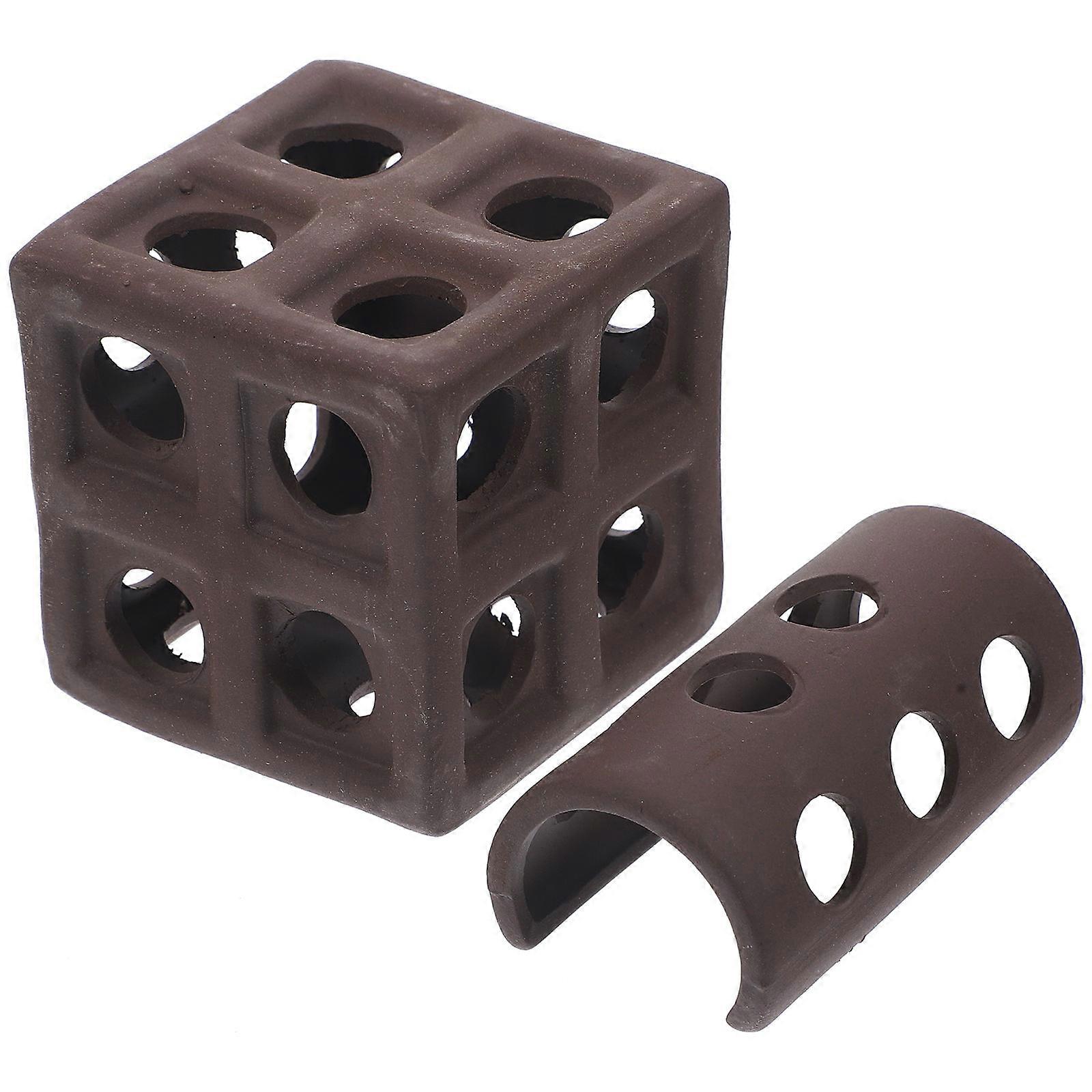 Fish Tank Cave Ceramic Aquarium Decor for Fish Breeding 4Pcs Set