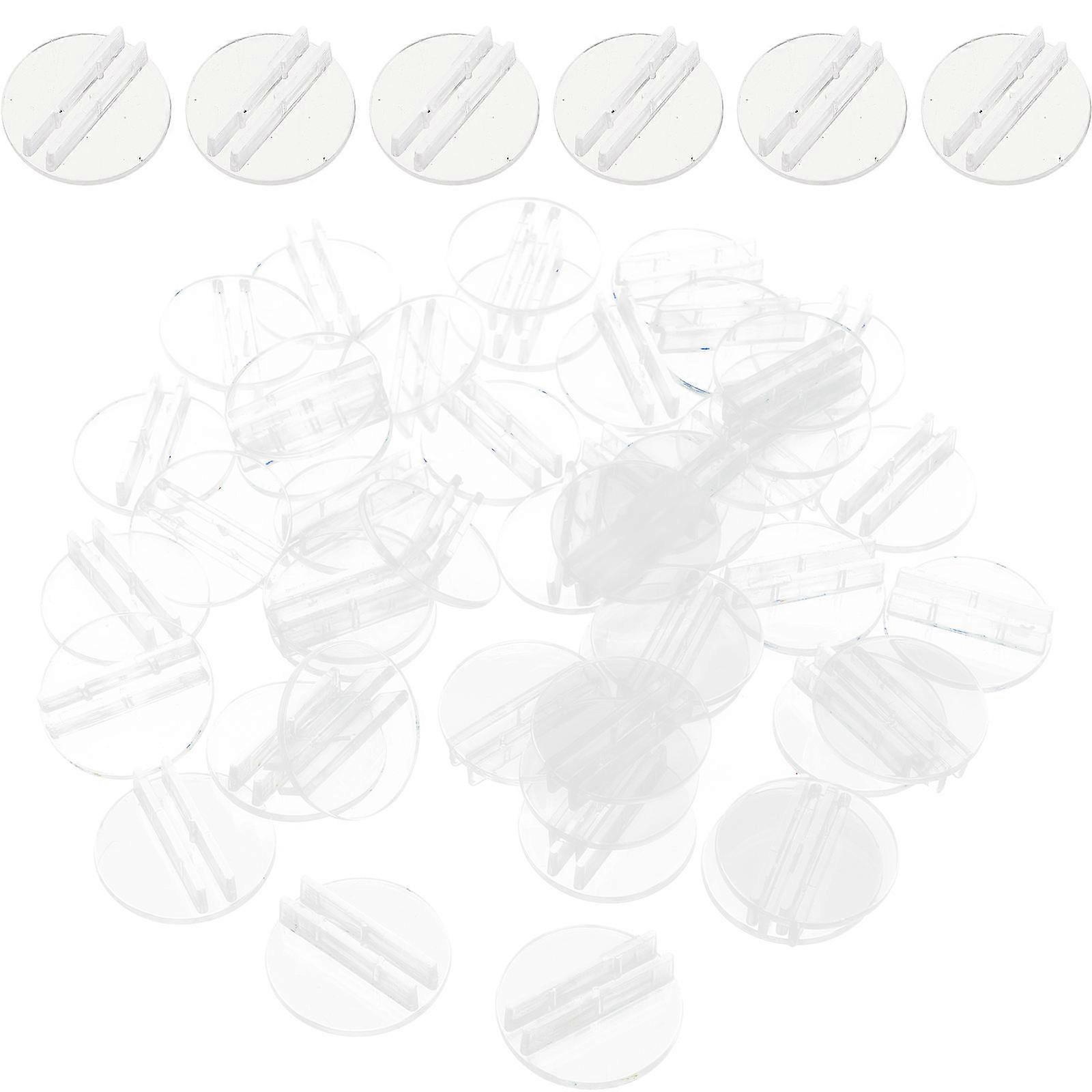 Card Stand 100Pcs Transparent Plastic Card Holder for Home Use with Perfect Display Effect