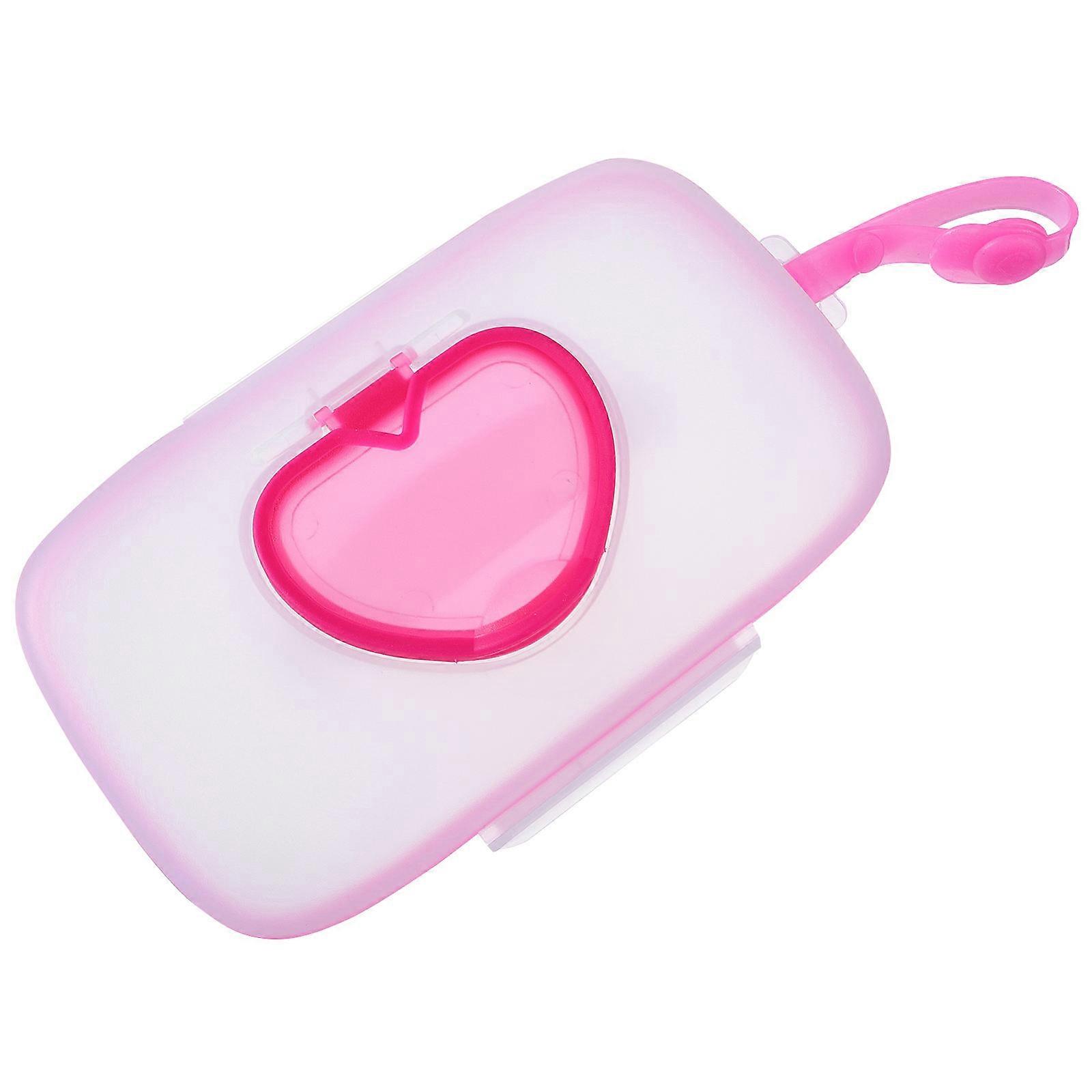 Baby Wipes Box Portable Case for Storage 2Pcs Pink
