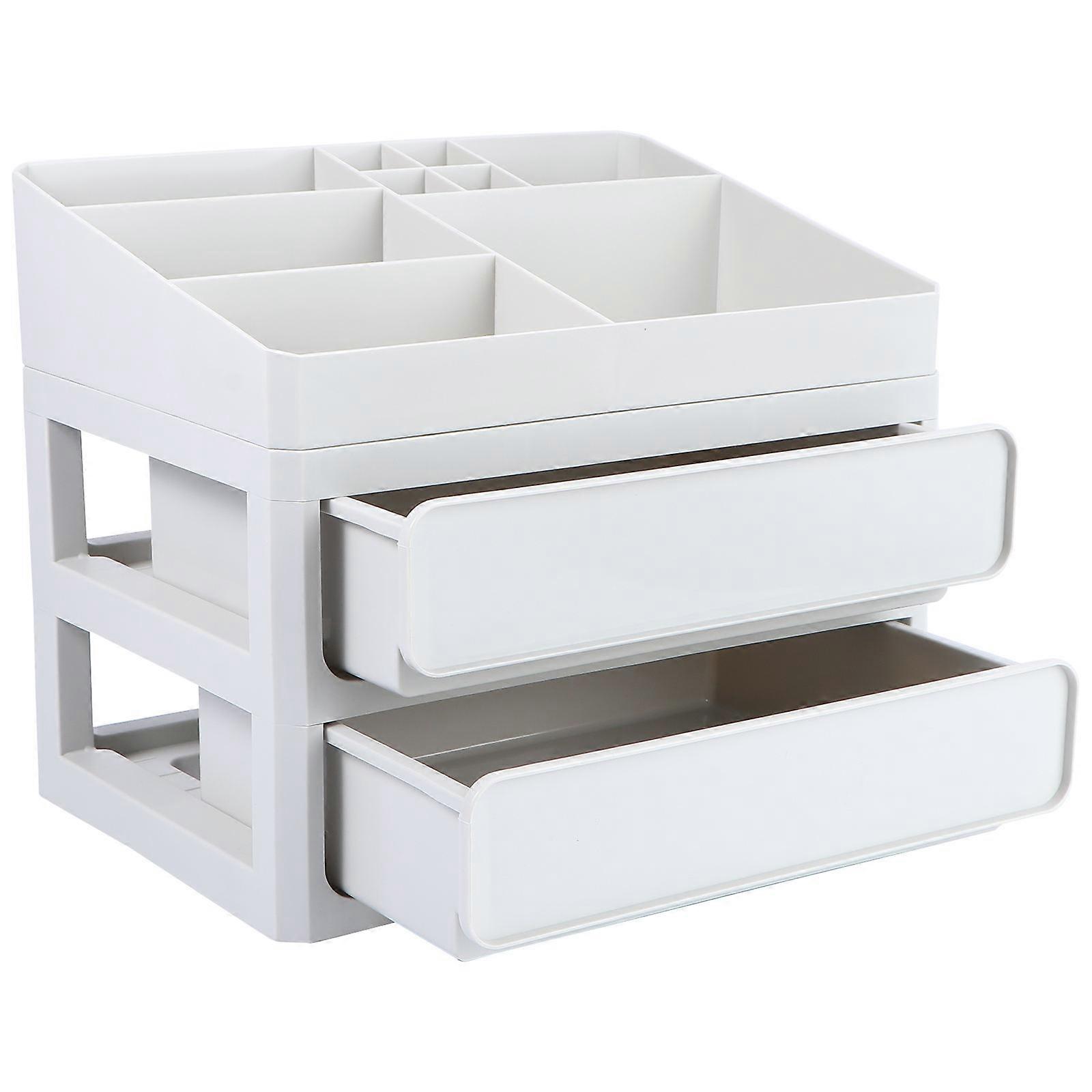 Desktop Cosmetics Storage Box Modern Appearance Home Storage Plastic 1Pack