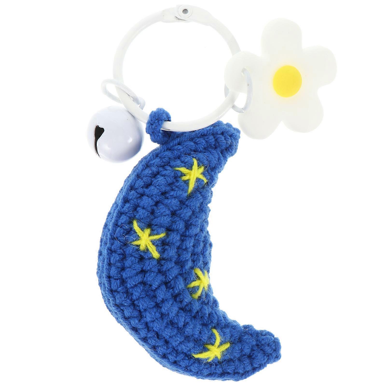 Wool Decoration Pendant Key Chain Pendant for Adornment 2Pcs Blue