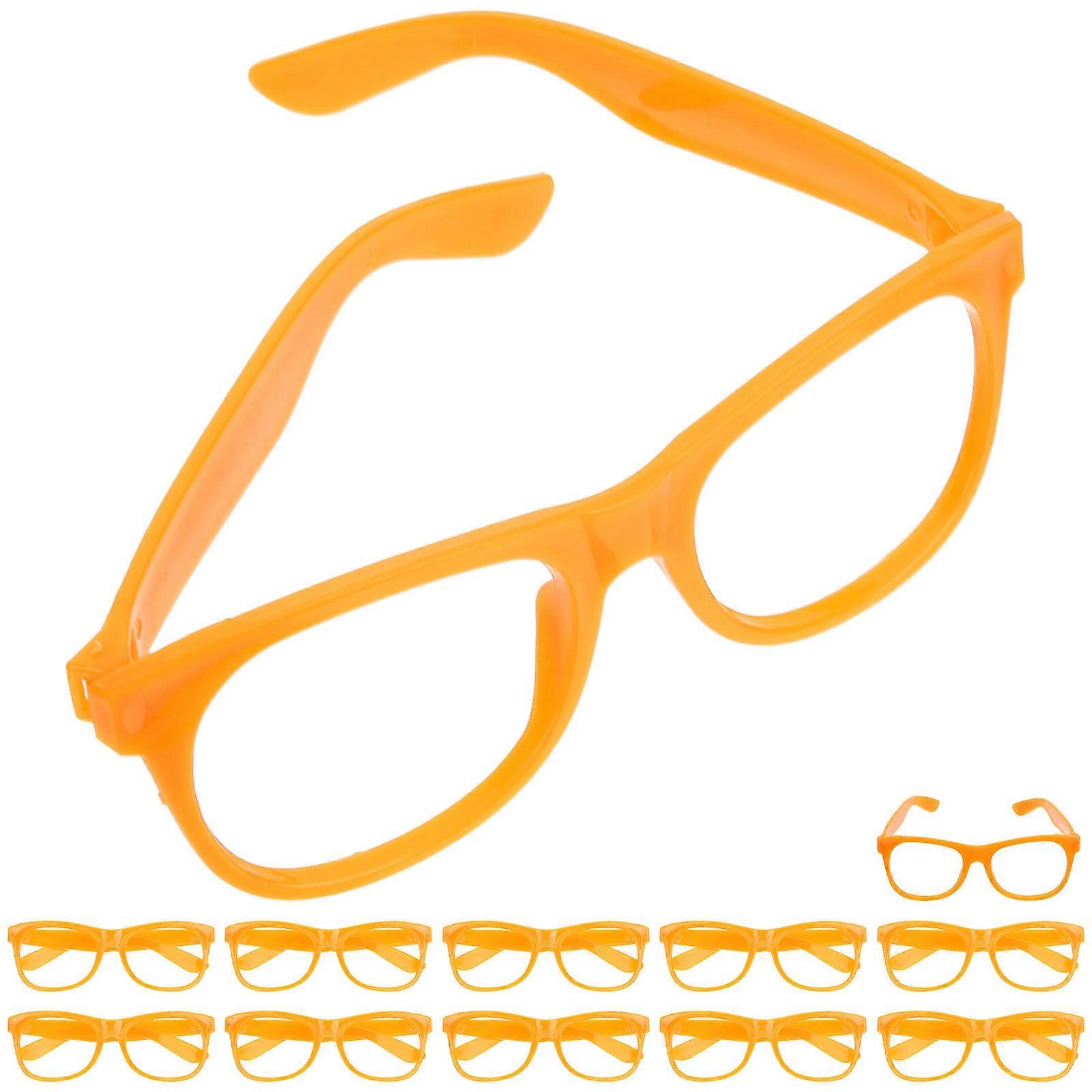 Kids Party Glasses Frame in Orange for Festival Use 36Pcs Eyeglass Accessory