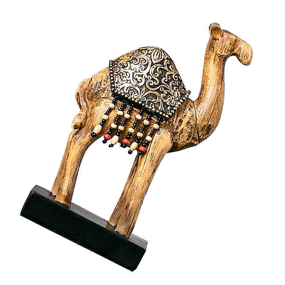 Camel Decorative Resin Ornament for Decoration Golden Color 1Pcs Model