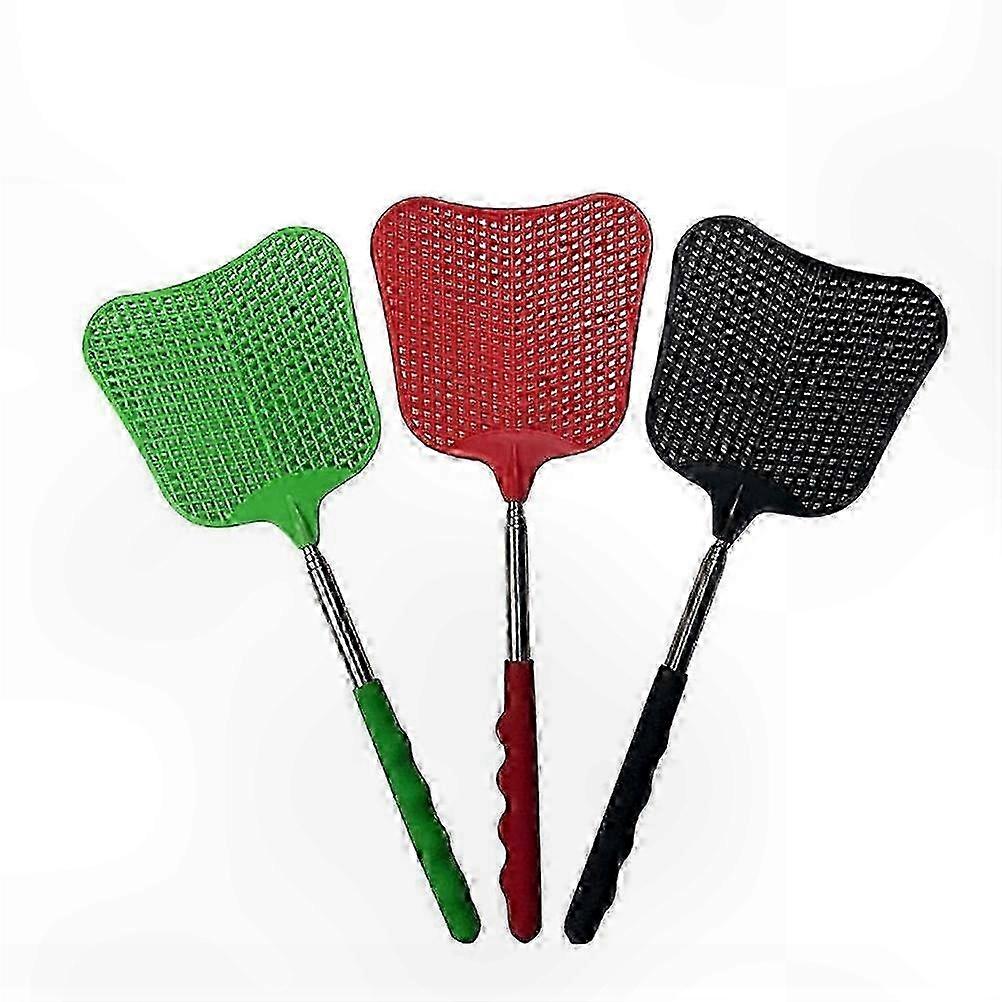 Retractable Fly Swatter Set - 3 Pack Stainless Steel for Mosquito and Fly Control