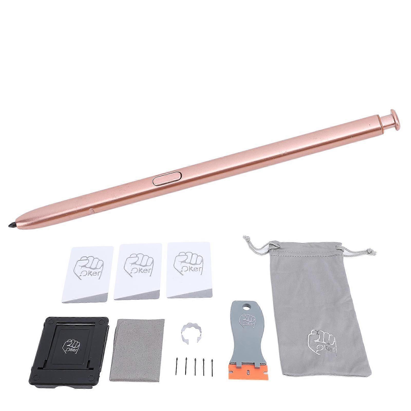 Stylus Pen 4096 Pressure Sensitivity Level Replacement Stylus with 5 Nibs Phone Stand for Galaxy Note 20 Note 20 Ultra 5G Brown