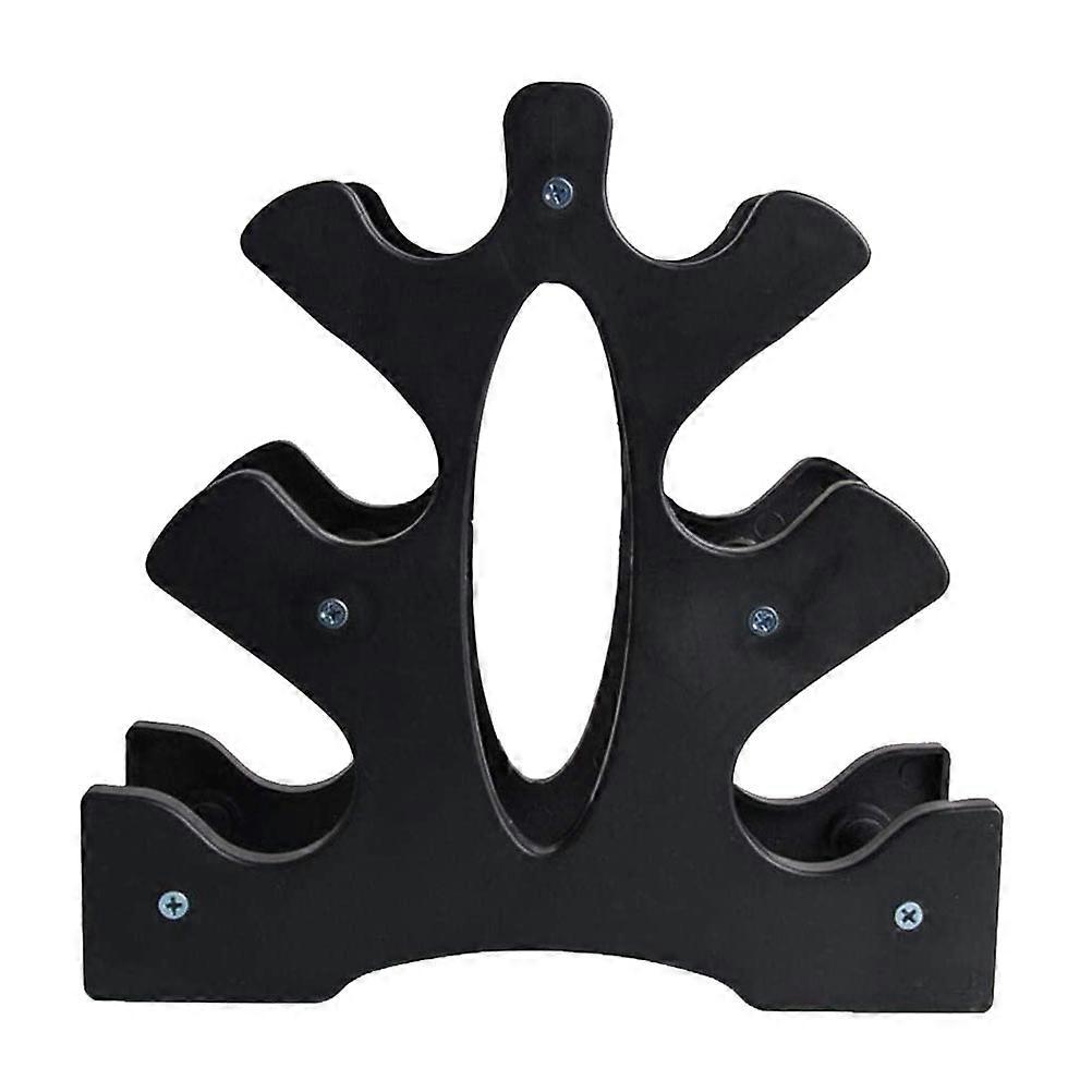 Durable Dumbbell Bracket Black Dumbbell Storage Stand for Storage 3Pcs