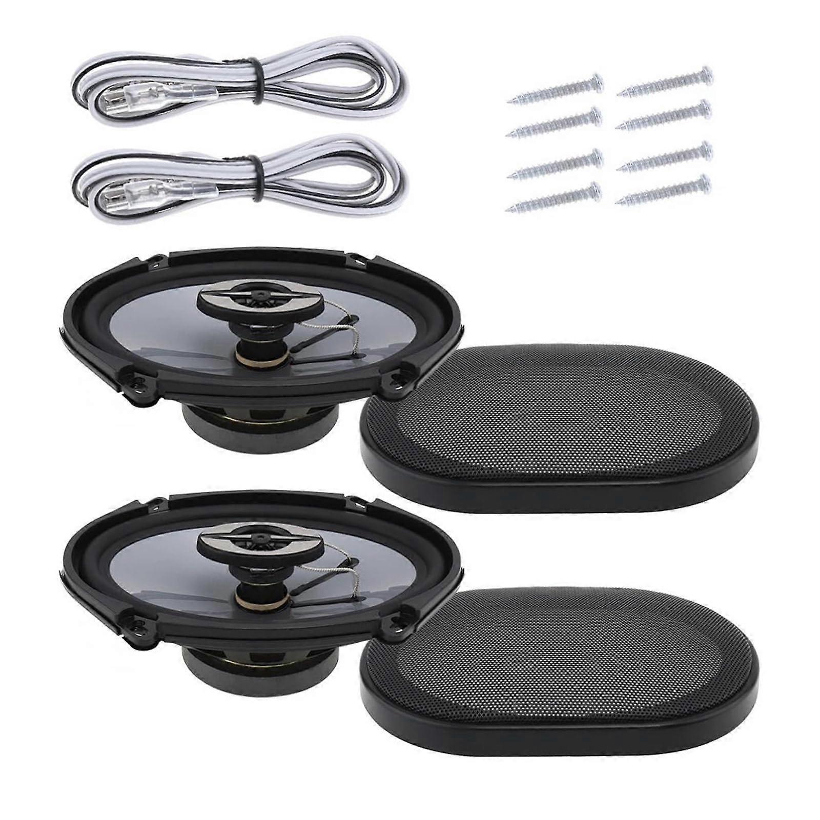 Car Stereo Systems 380W Coaxial Loudspeakers  Sensitivity Powerful Bass Crisp Treble Easy Installation