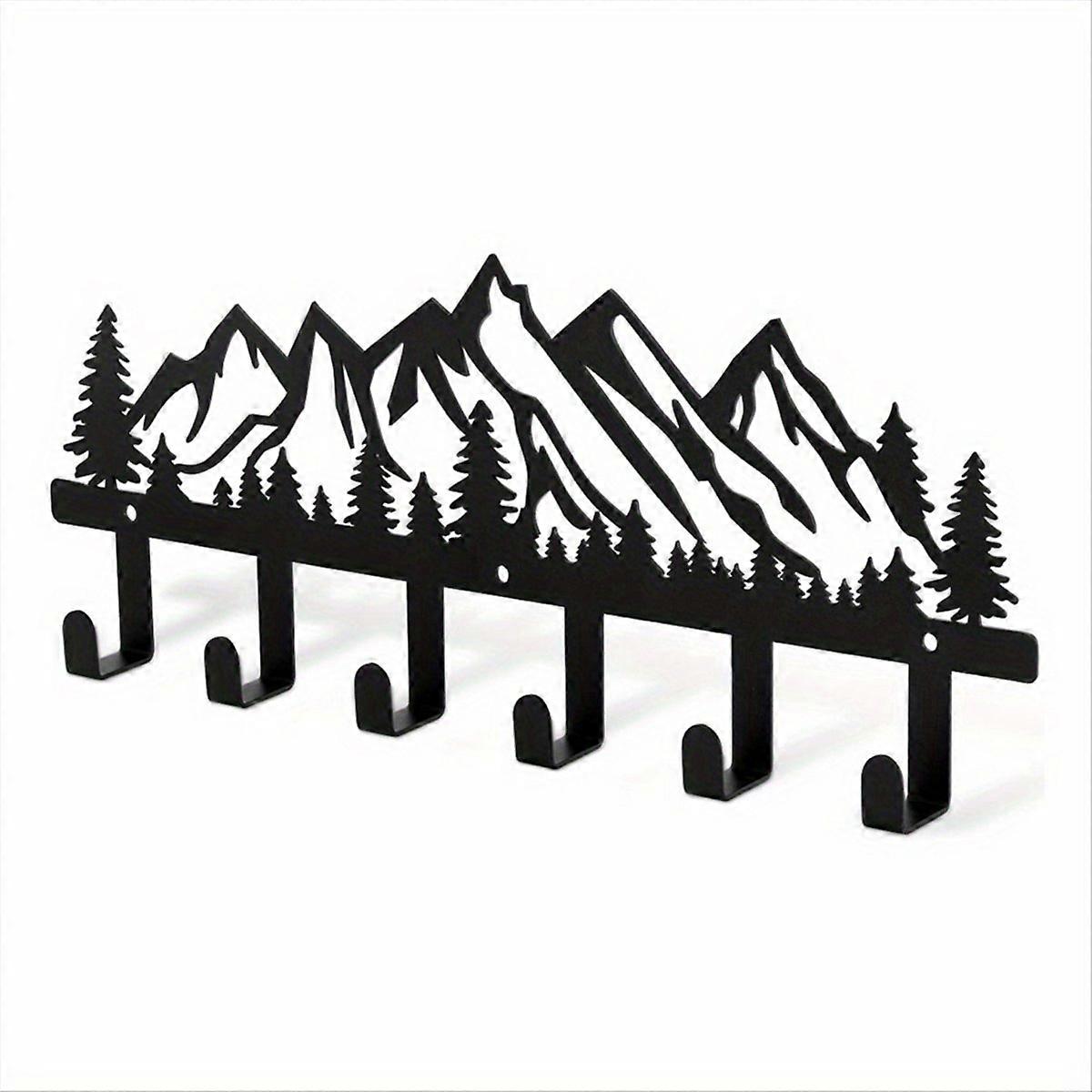 Mountain Range Metal Wall Hook Set Clothes Hangers Key Holders