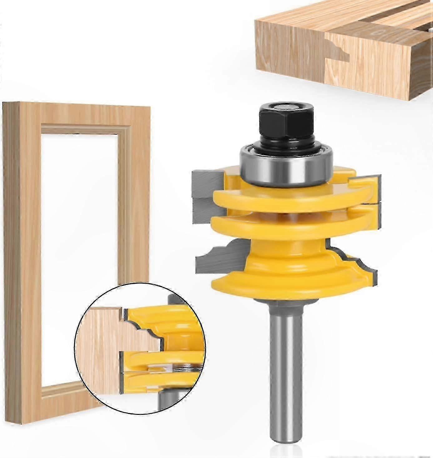 8mm Miter Gluing Router Bit for Woodworking Milling Cutter Tool Window and Door Trim Engraving Machine Use
