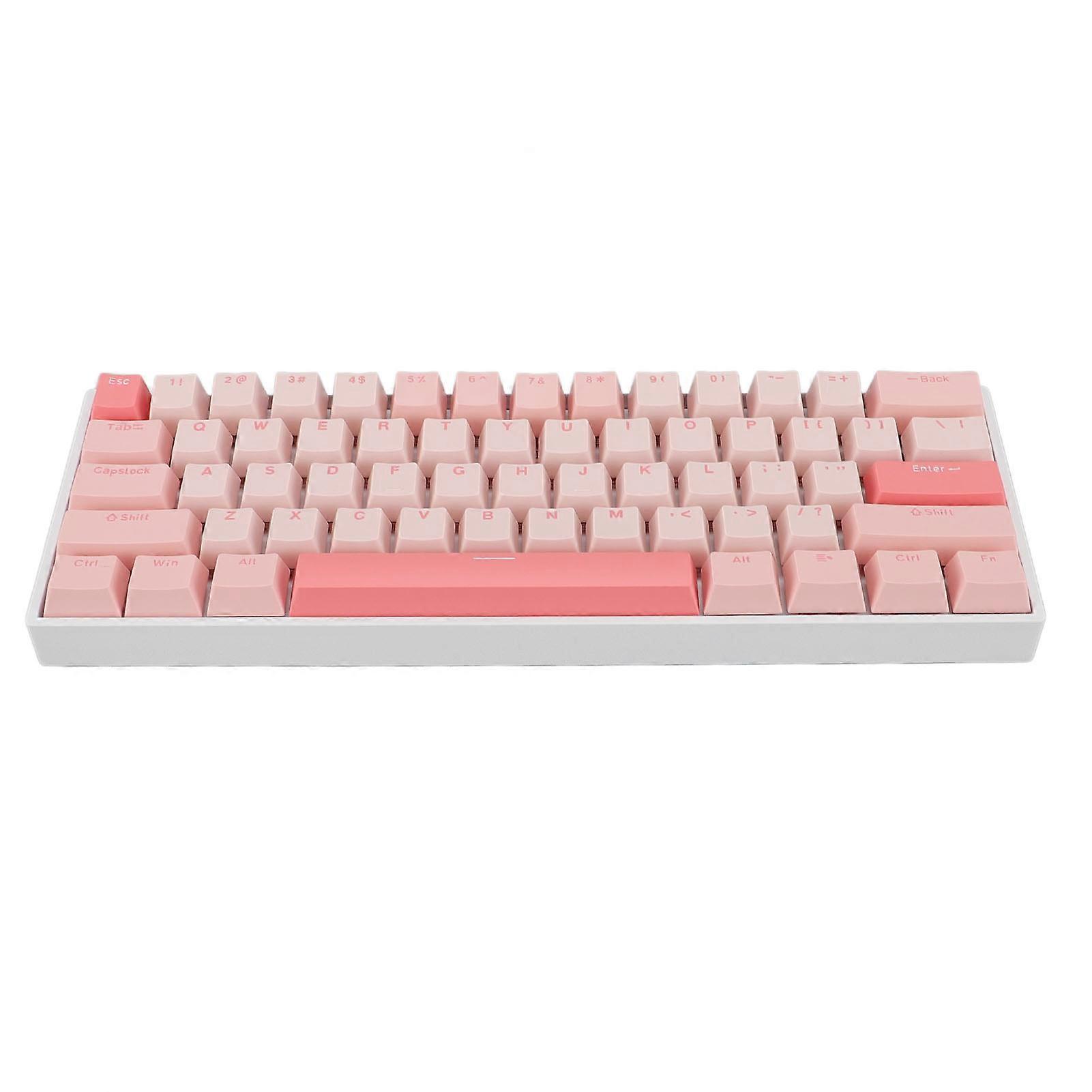 Wired Mechanical Keyboard 61 Keys Red Switch RGB Multiple Light Effects USB C Gaming Keyboard 