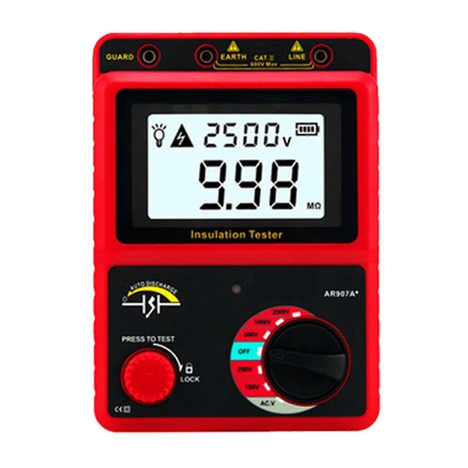 Insulation Tester Insulation Resistance Tester Digital Megohmmeter AC/DC Voltage Tester Ohm Meter