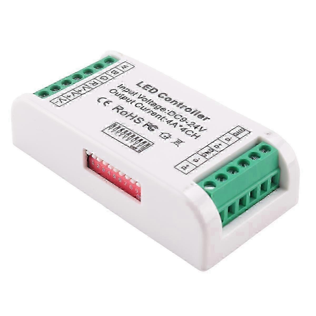Mini DMX RGBW Decoder 4 Channel LED Strip Light Controller DMX 512 Dimmer Driver for RGB RGBW Strips DC9-24V