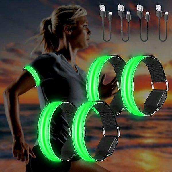 pcs USB Rechargeable LED Bracelets, Reflex LED Running Bracelets A