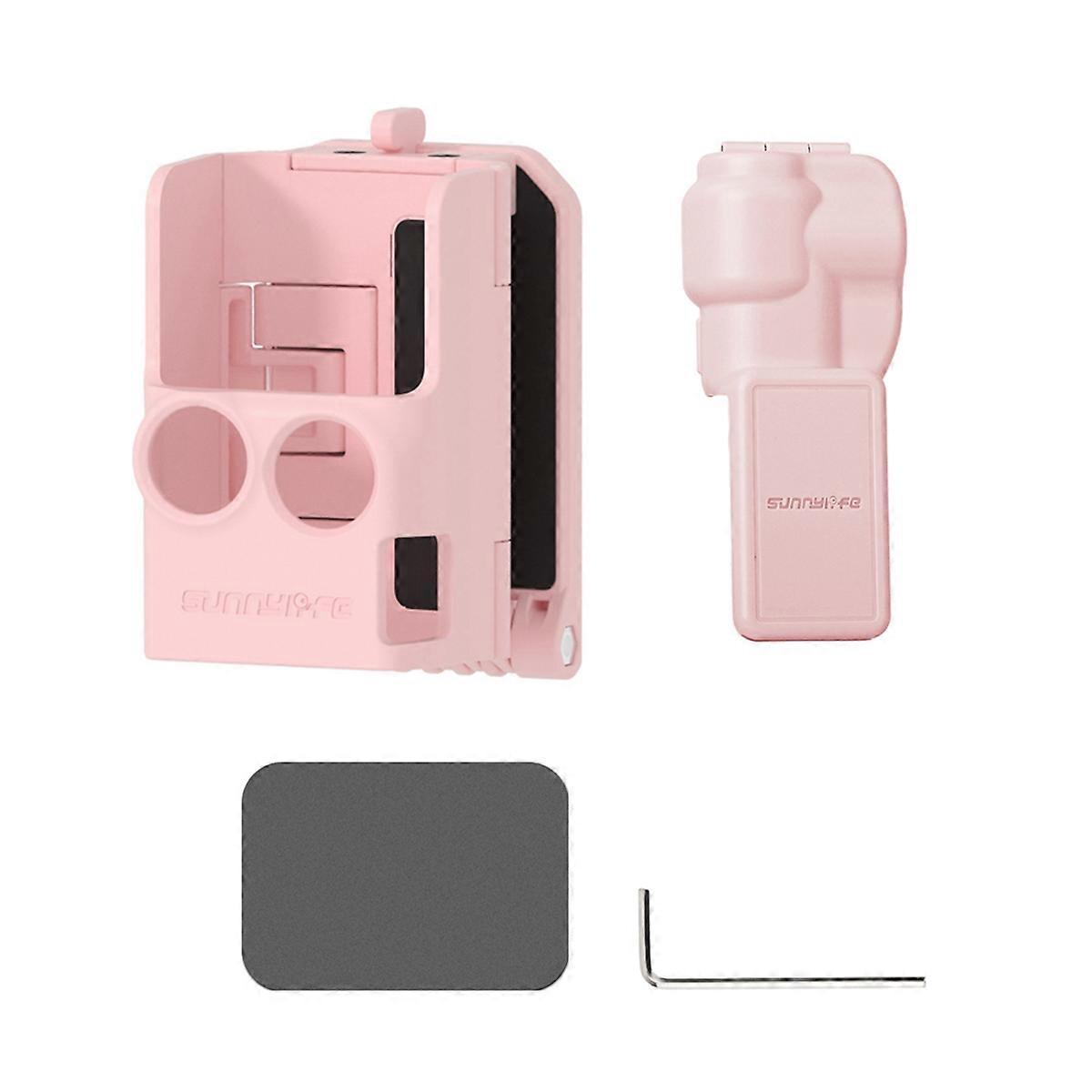 for 3 Desktop Bracket Base+Screen Protective Case Adjustable Stand Mount Pink