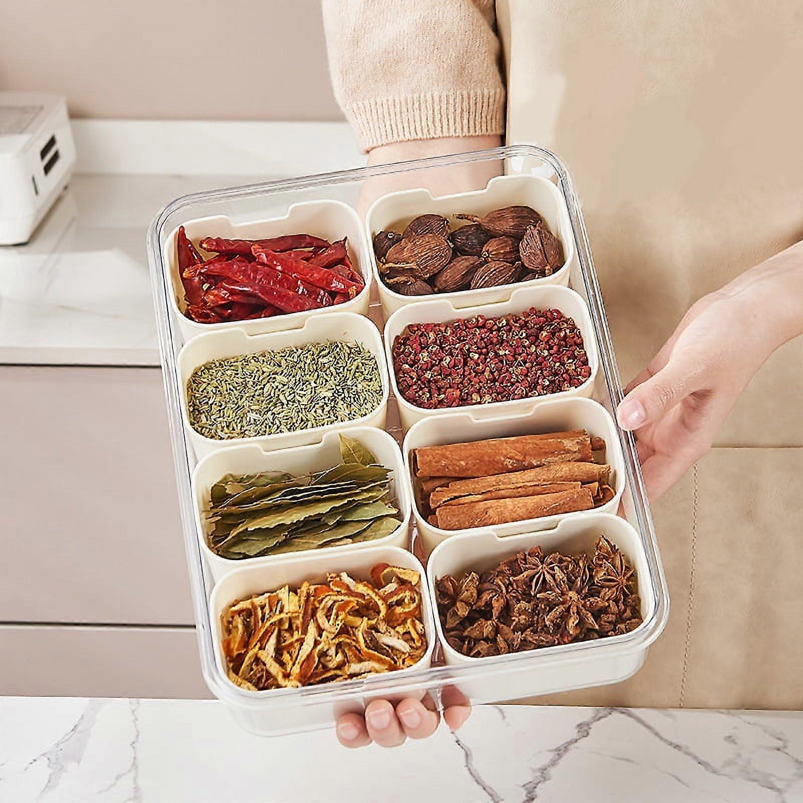 Divided Serving Tray with Lid and Handle Snackle Box Charcuterie Container Portable Snack Platter Organizer
