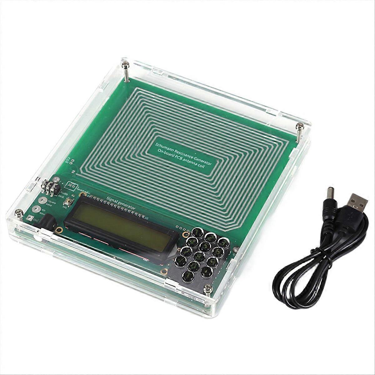 Justerbar 0,01Hz-100000Hz Resonans Ultra-Lavfrekvent Puls Wave Generator Audio Resonator Med Akryl Etui