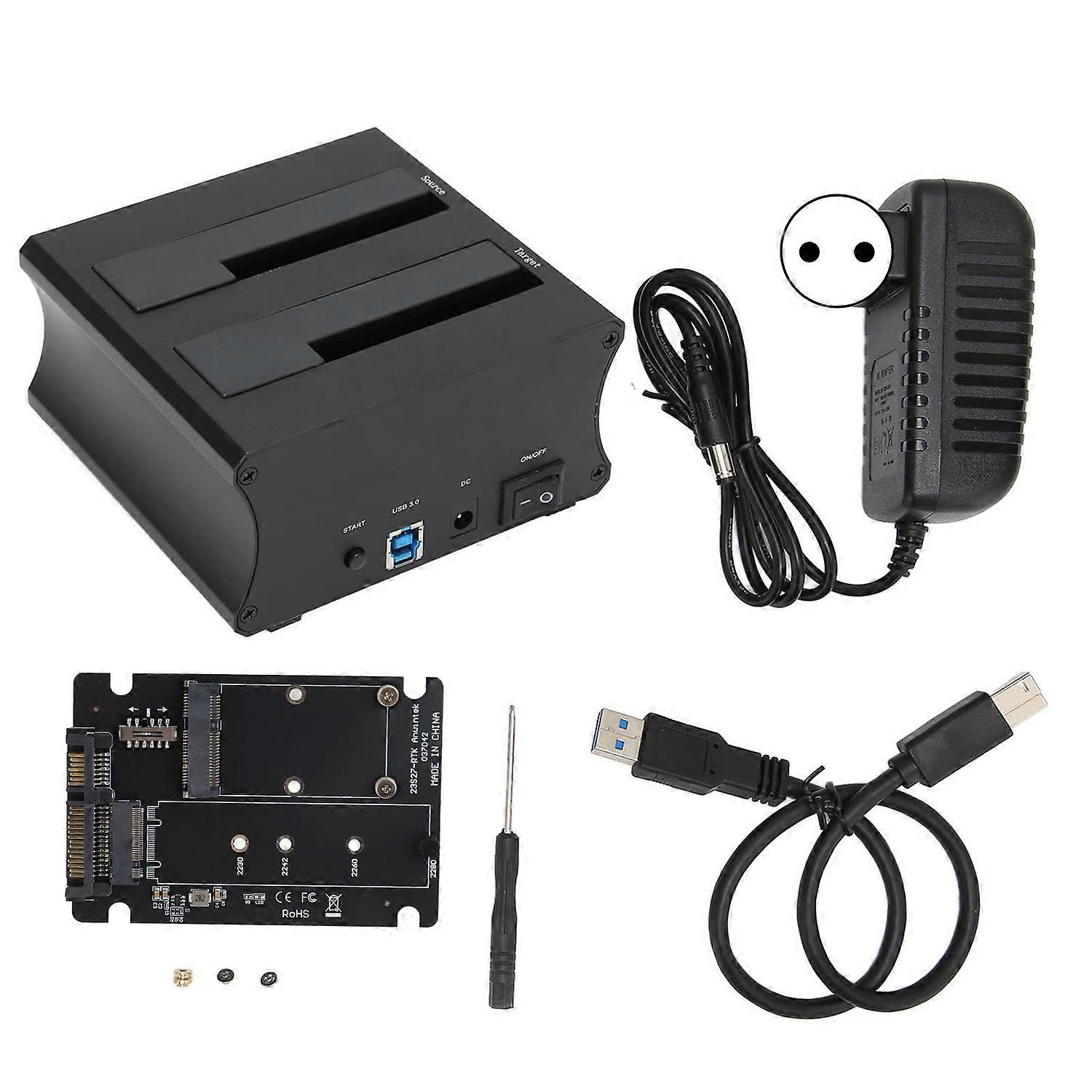 USB3.0 External Hard Drive Docking Station Copy Offline Clone Function Dual Bay HDD Docking Station