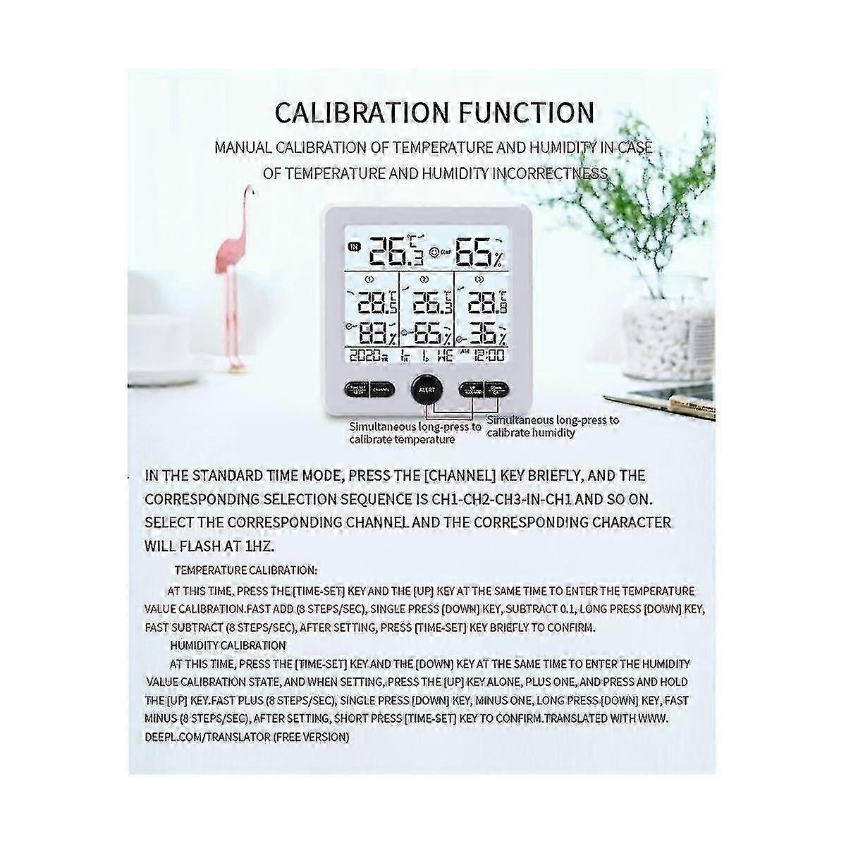 wireless digital thermometer hygrometer for indoor outdoor temperature