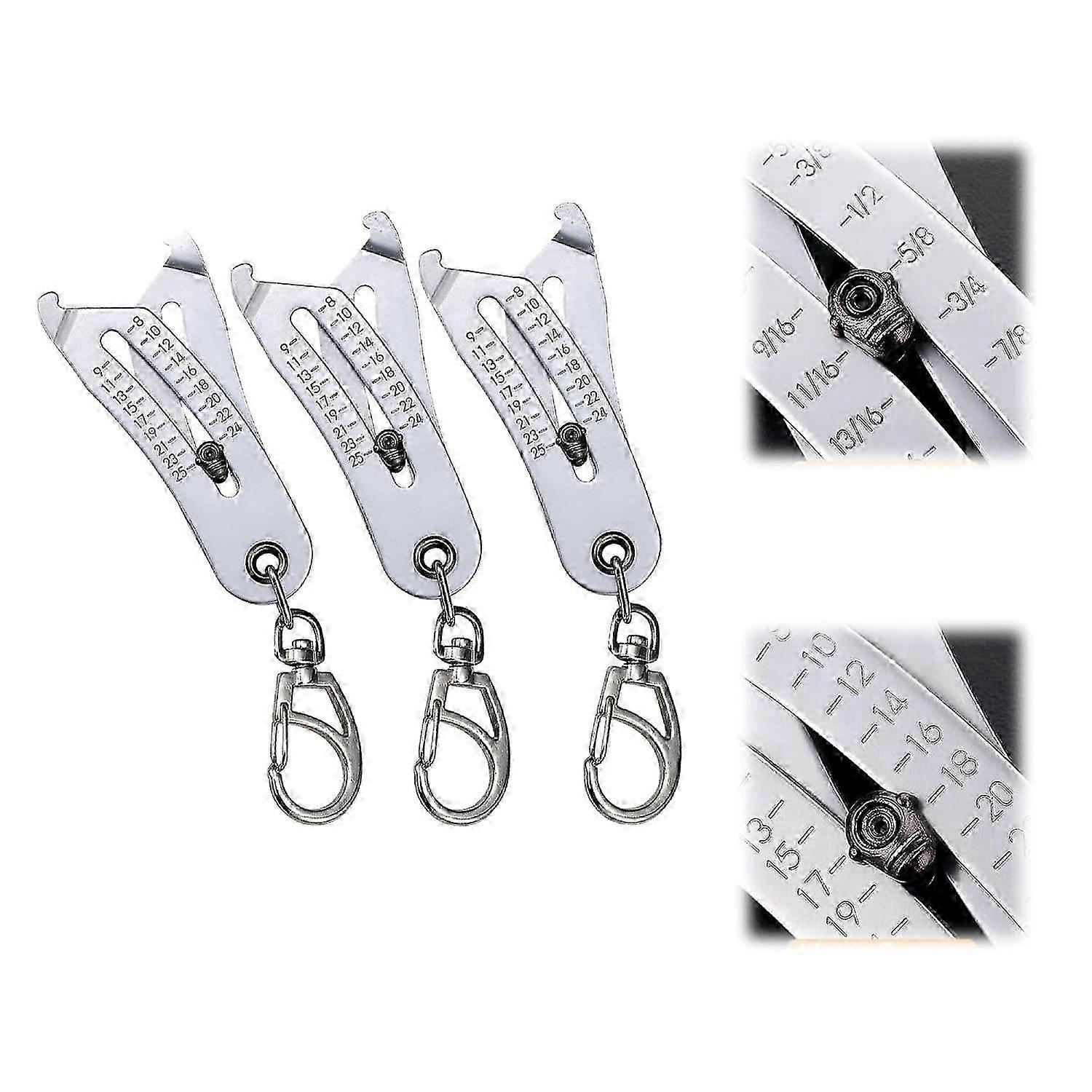 Portable Thread Size Checker Keychain - Bolt & Nut Thread Gauge Identifier for Quick Size Finding