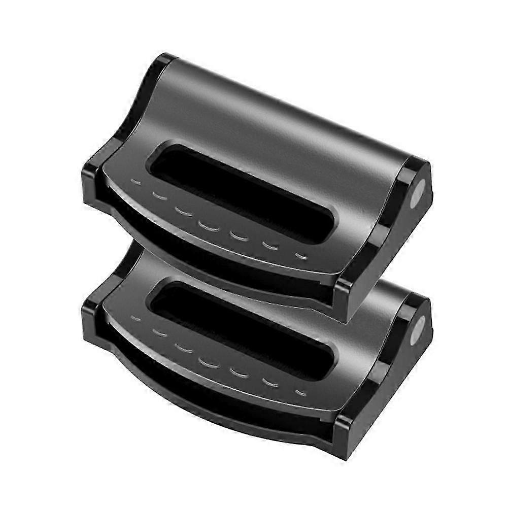 2pcs車のベルトクリップ安全調節可能なストッパーベルトバックル車のスタイリング(ブラック)