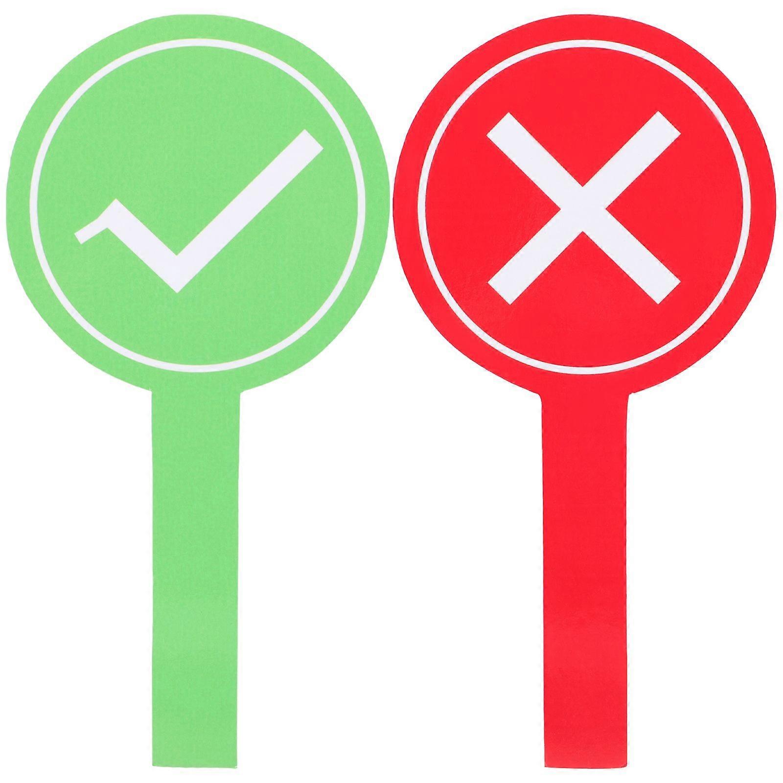 2Pcs Answer Paddle Reusable Teaching Game Paddle Teacher Classroom Event Supplies