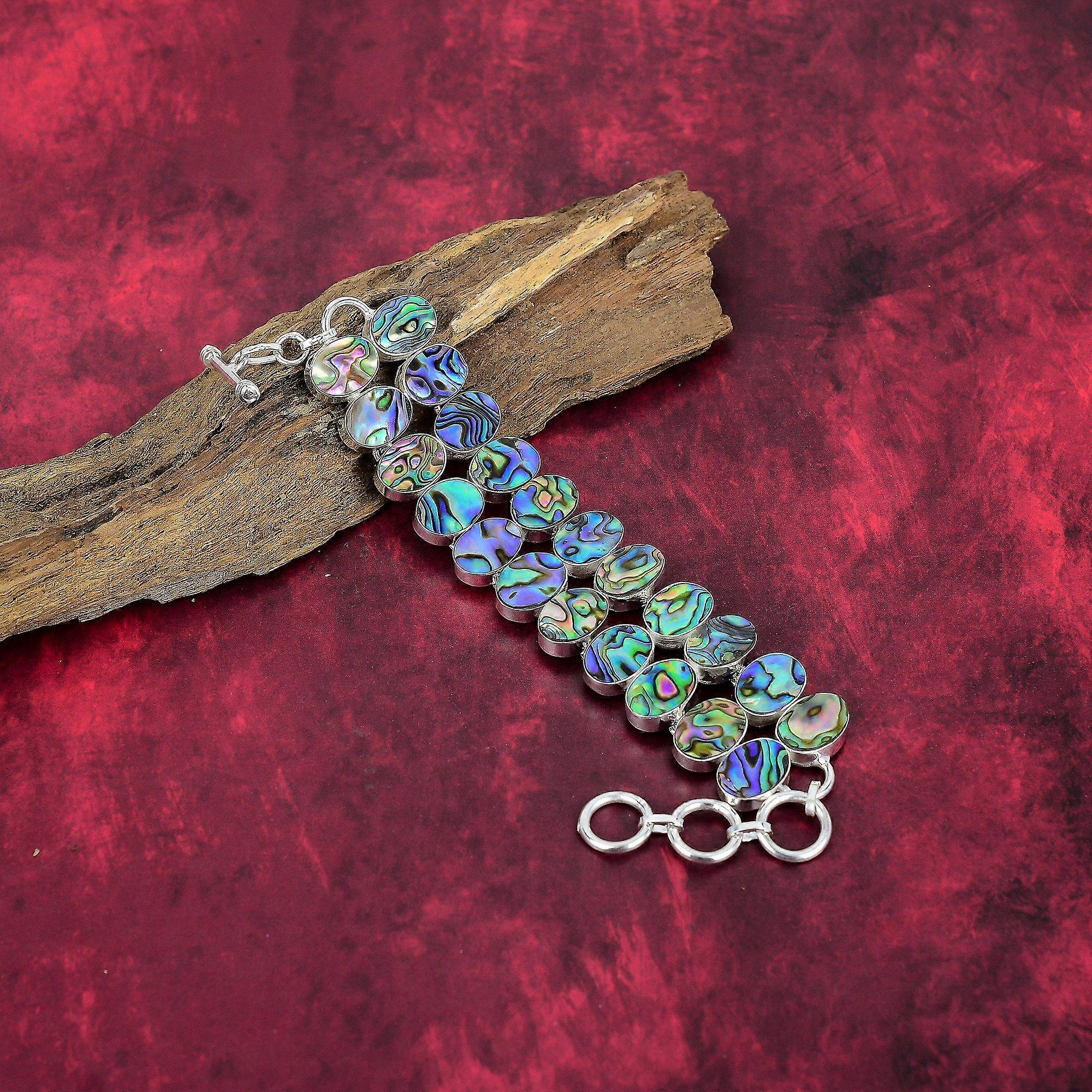 Abalone Shell  925 Solid Sterling Silver Jewelry, Handmade Beautiful Bracelet For Wedding Gift