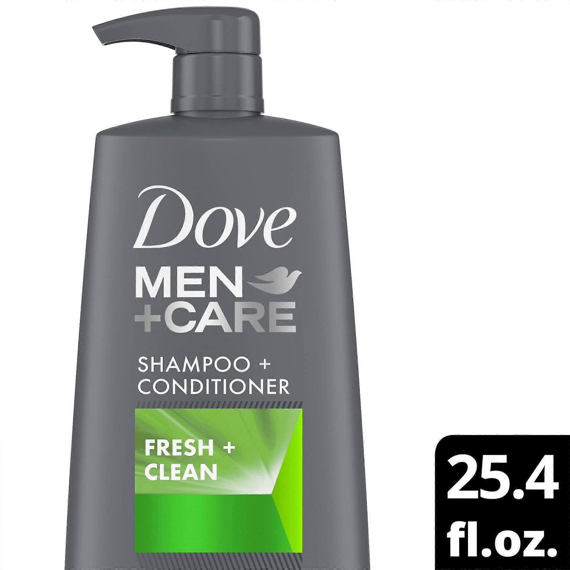 Dove Men & Care Fresh & Clean 2合1洗发水和护发素，25.4盎司