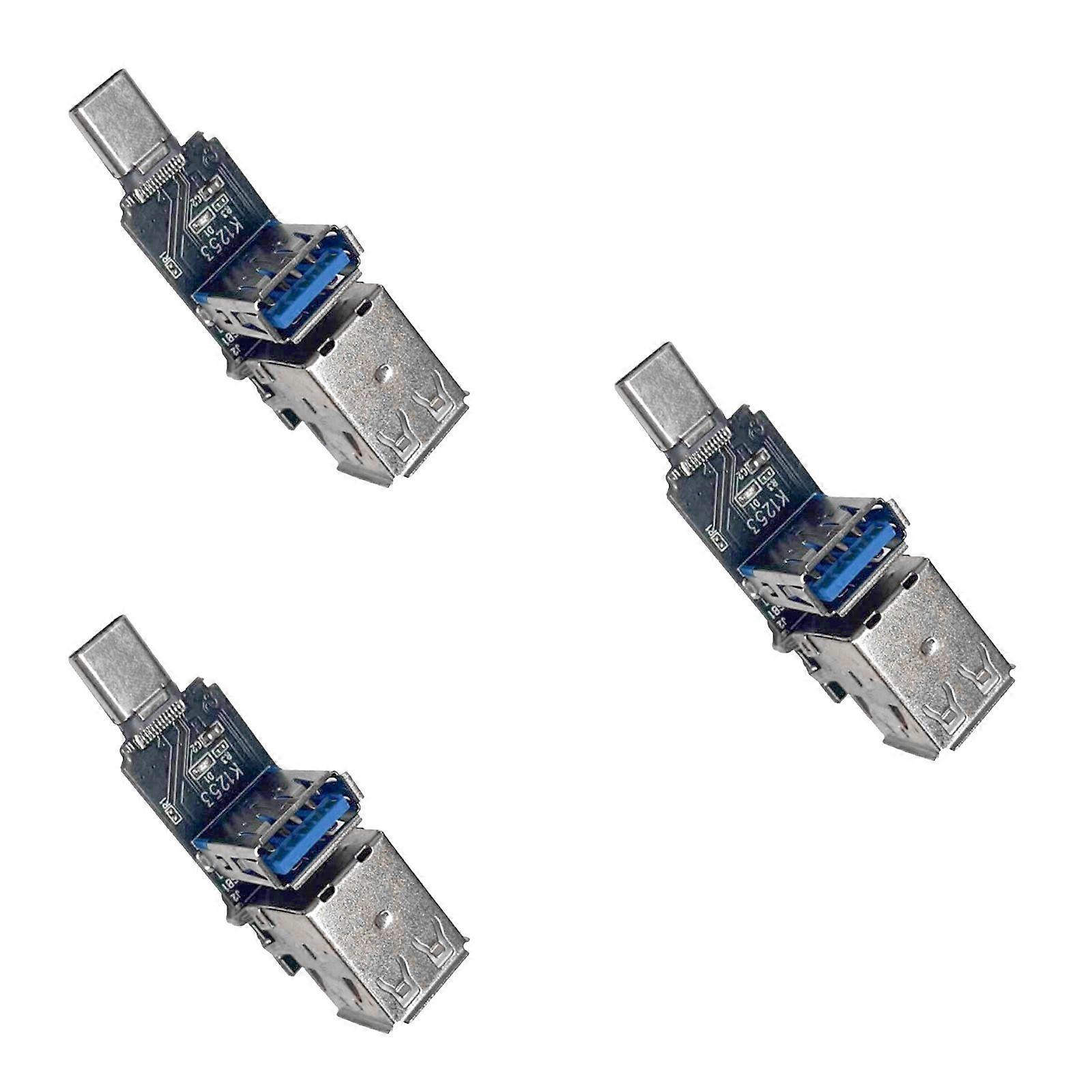 Durability Metal USB C Adapter USB Multiport Expansion Module Supports 5Gbps Transfer Speed For Multiple Peripherals Multicolor