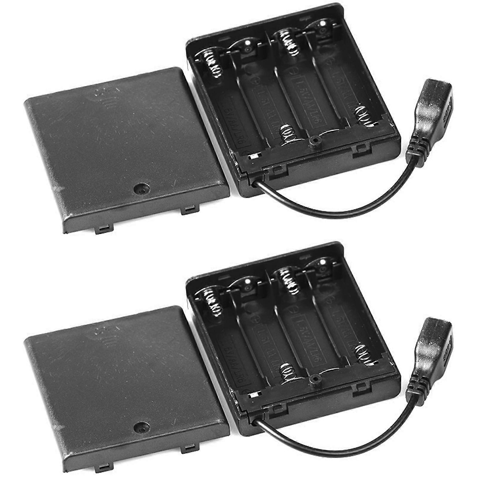 Rechargeable 2A Battery Case USB Adapter For LED Strips Switchable Portable Lighting Power Supply Battery Box Multicolor