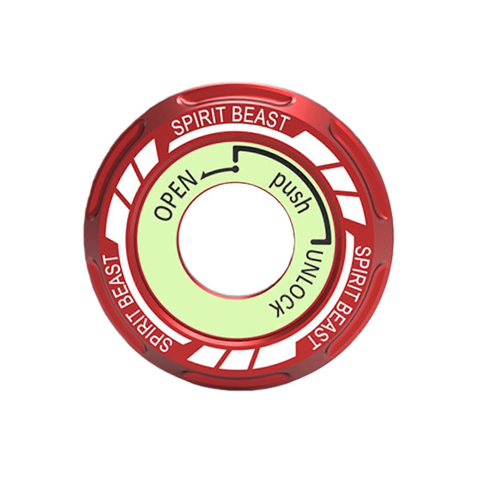 Motorcycle Keyhole Guard With Night Visibility Glowing Feature Metal Construction Rainproof Shield Easy Installation For Outdoor Use  Red