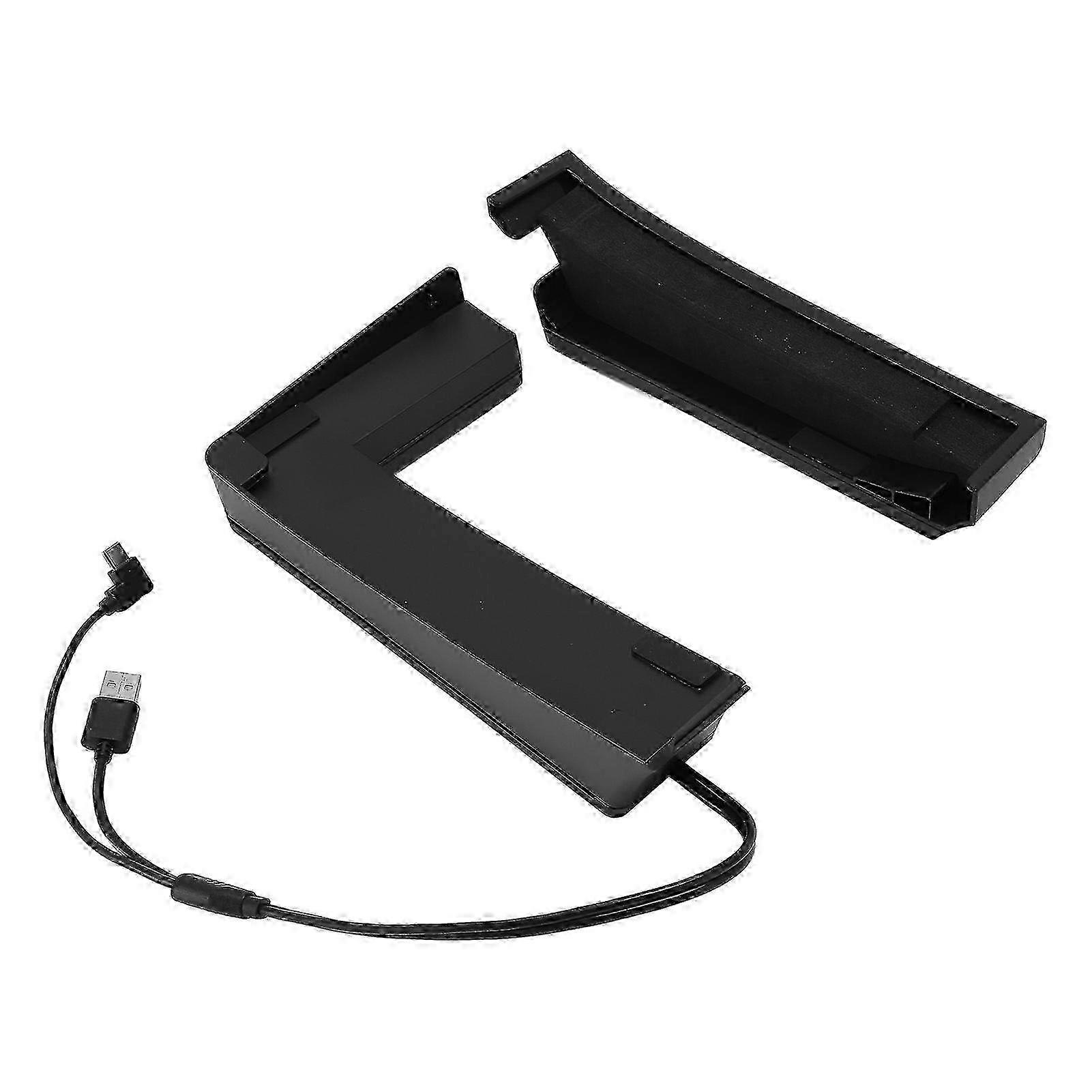 Game Console Horizontal Stand for SLIM Professional RGB Colorful Lighting 4 USB Interface Game Console Base Stand Black