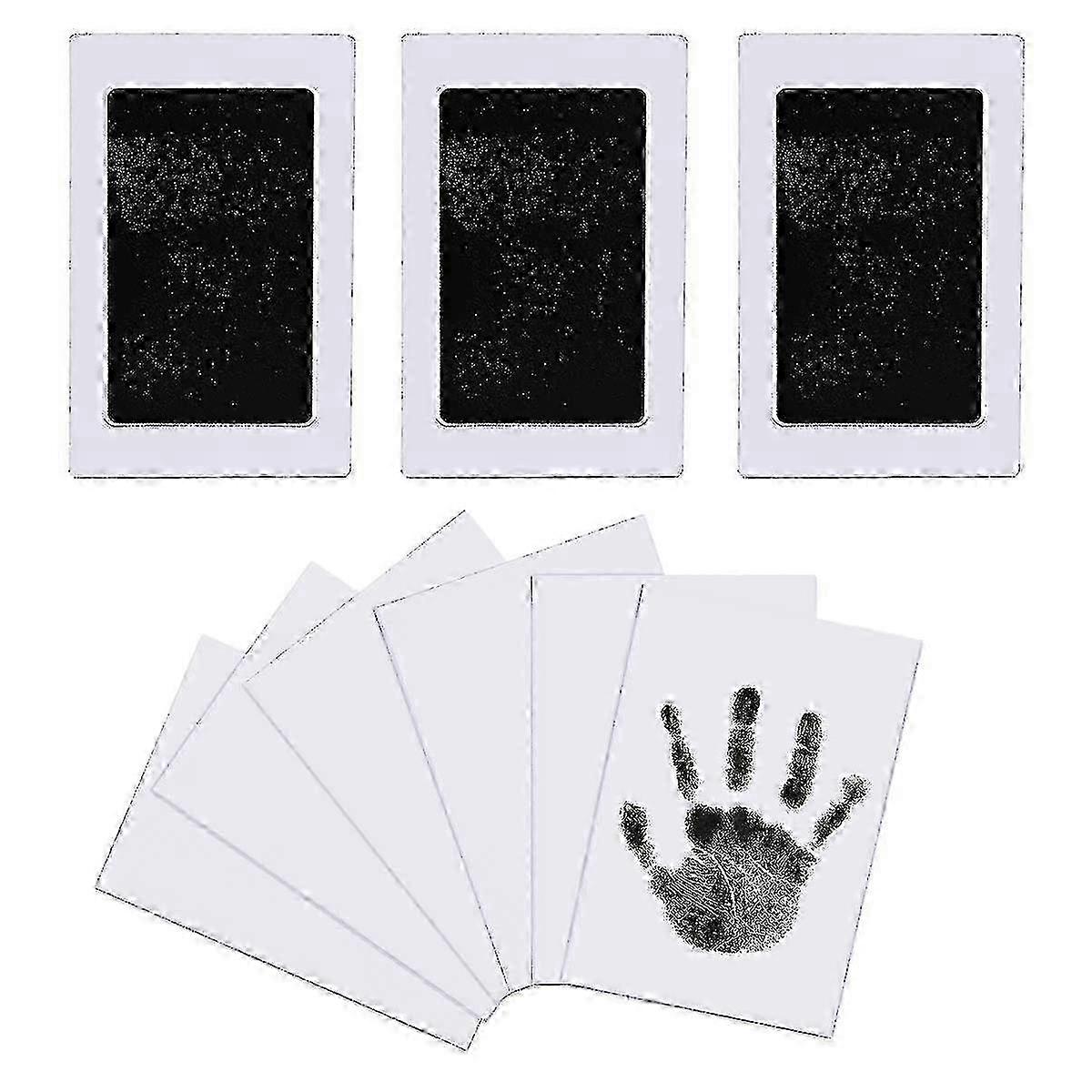 3pcs Baby Handprint And Footprint Set, Safe Non-toxic 9.5*5.7cm