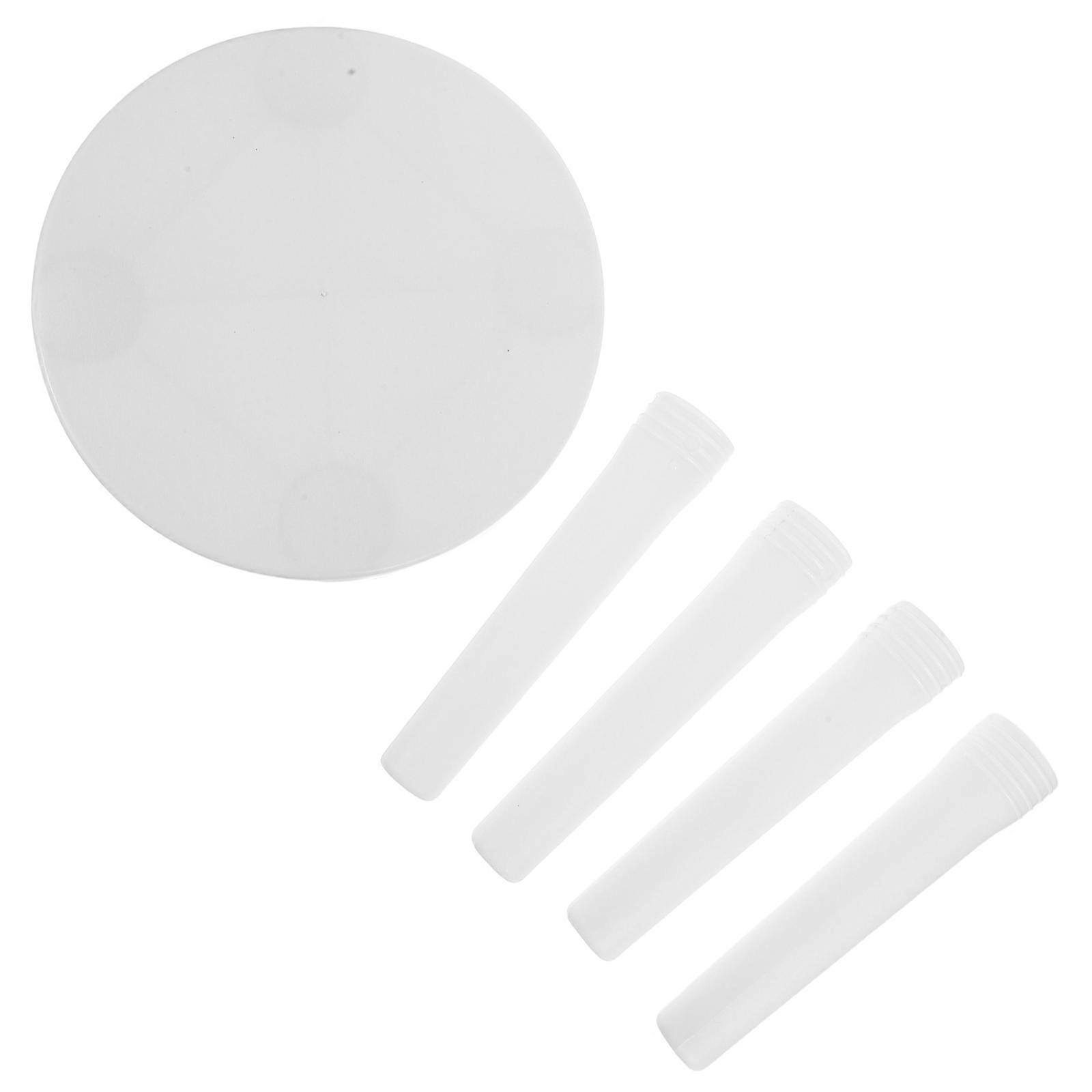 1PC Creative Plastic Small Low Stool Bathroom Anti-slip Round Stool (White)