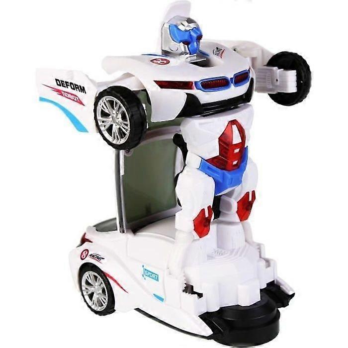 Toy - Robot Racer - Transformable - Musical - Light-Up - White