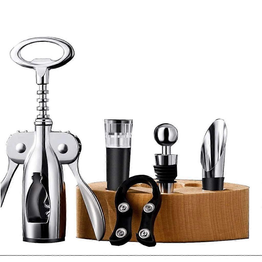 Wine Corkscrew with Bottle Opener and Foil Cutter, Sandalwood Handle Sommelier Tool