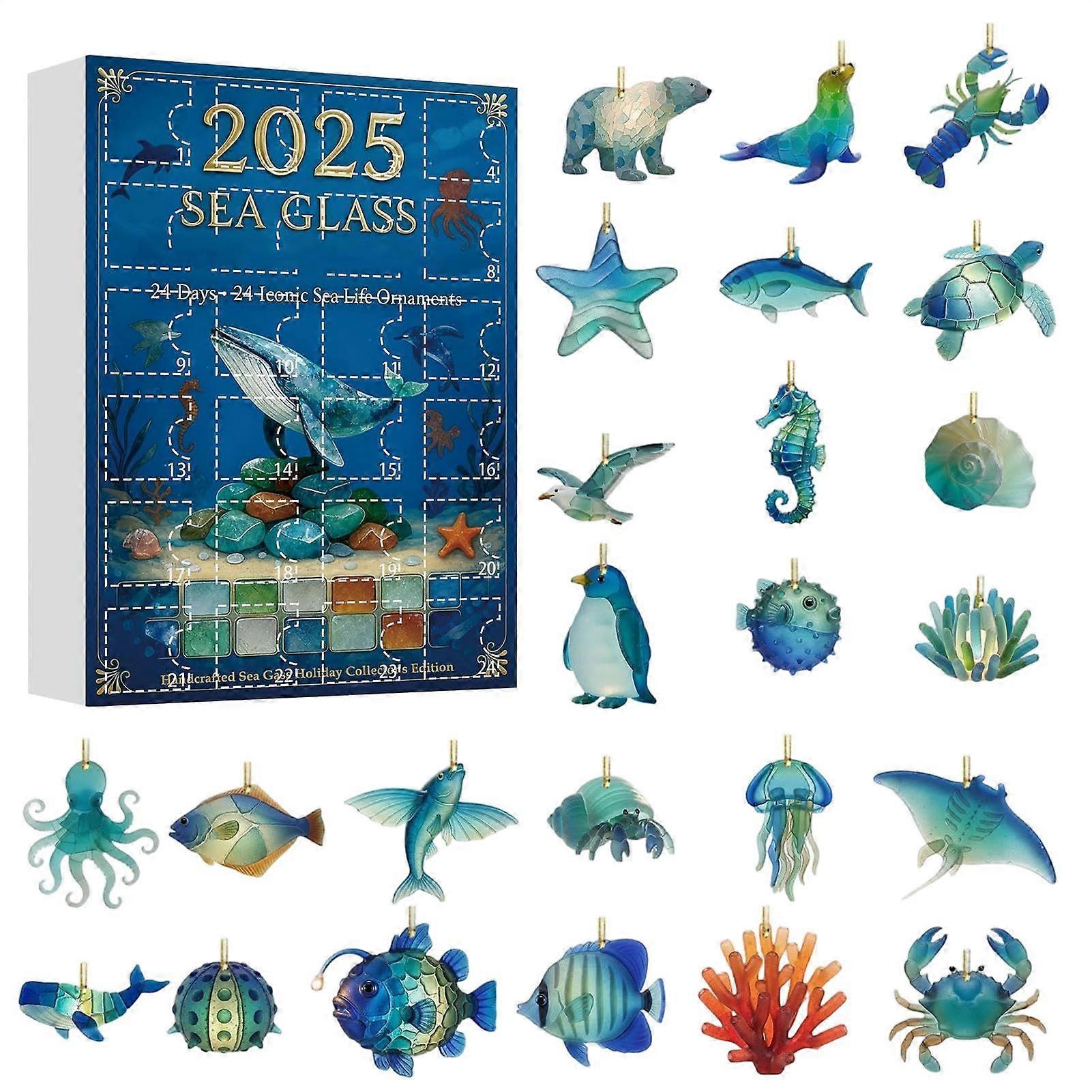 Marine Life Advent Calendar with Ocean Animals, Interactive Christmas Countdown for Family Fun