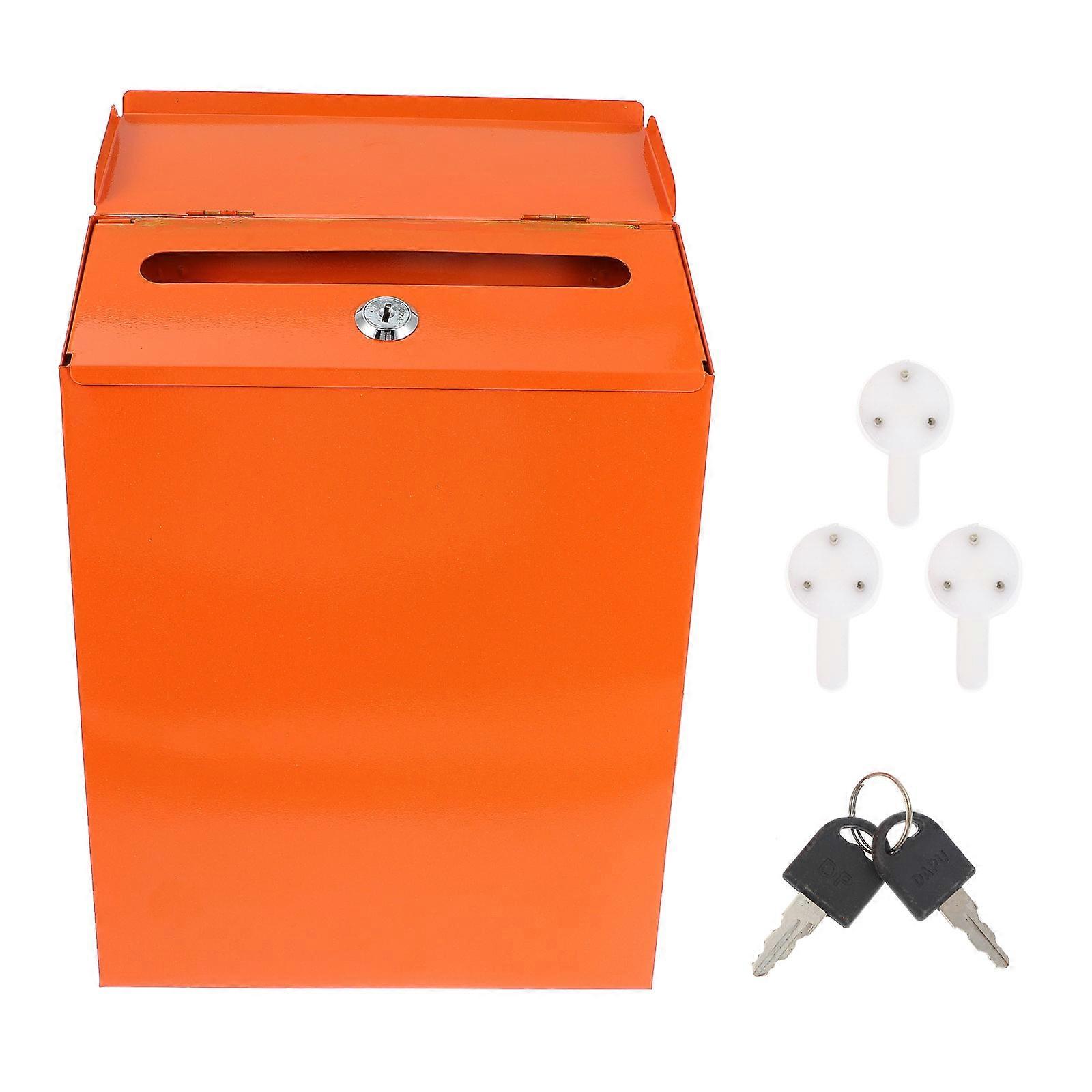 Retro Wall-Mount Mailbox Hanging Mailbox for Home Use 1Set Iron Material