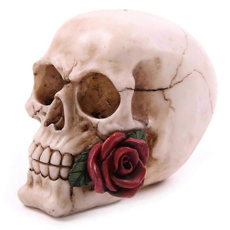 Fantasy Skull Head with Roses Ornament 1 Pack