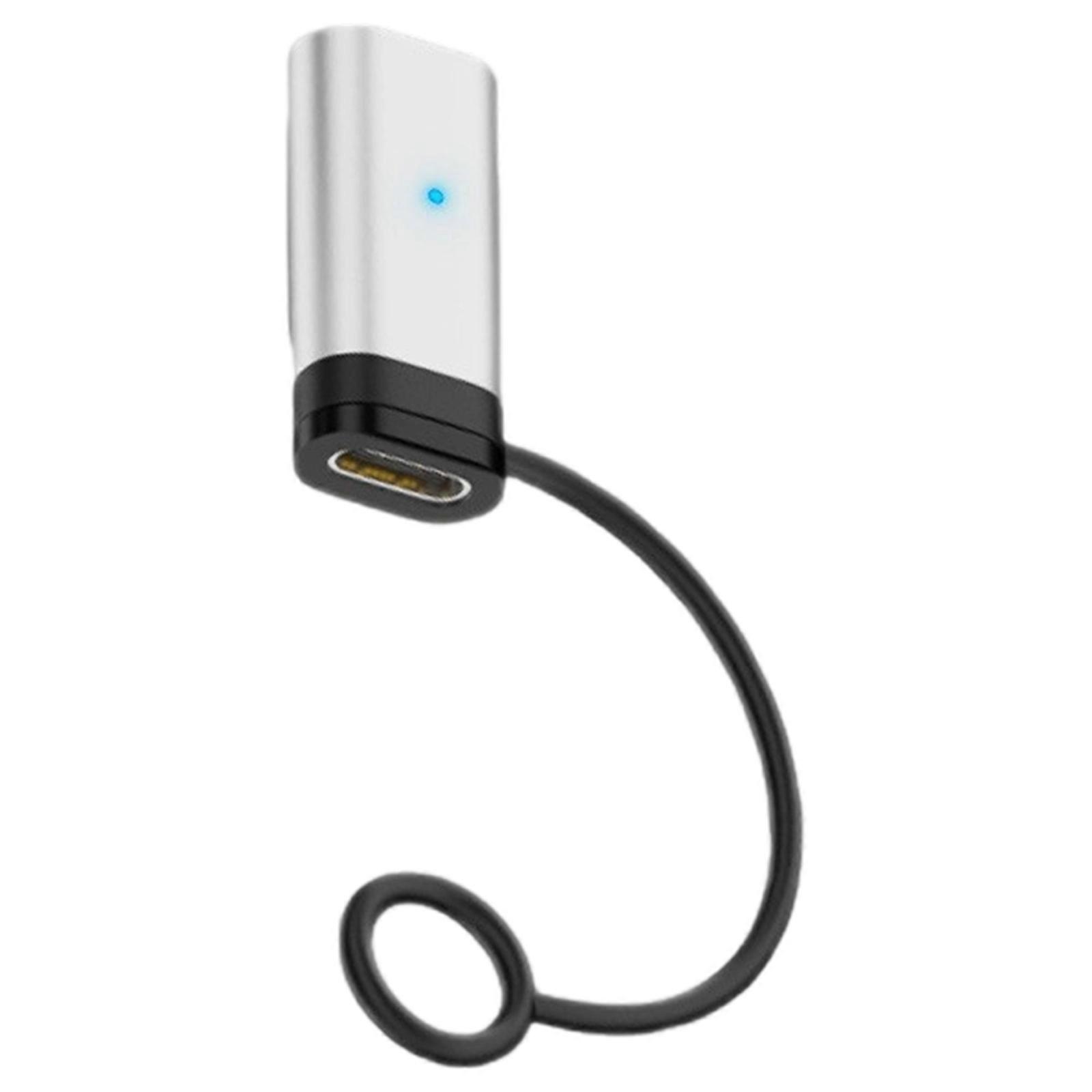 Metal Charging Dock Connector For Fitness Trackers Series 10 9 8 with Magnetic Attachment for Effortless Daily Charging  Silver