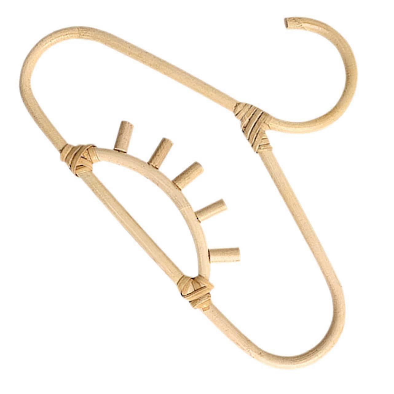 Rattan Clothes Hanger with Smooth Surface for Dresses Wardrobe Storage and Nursery Display