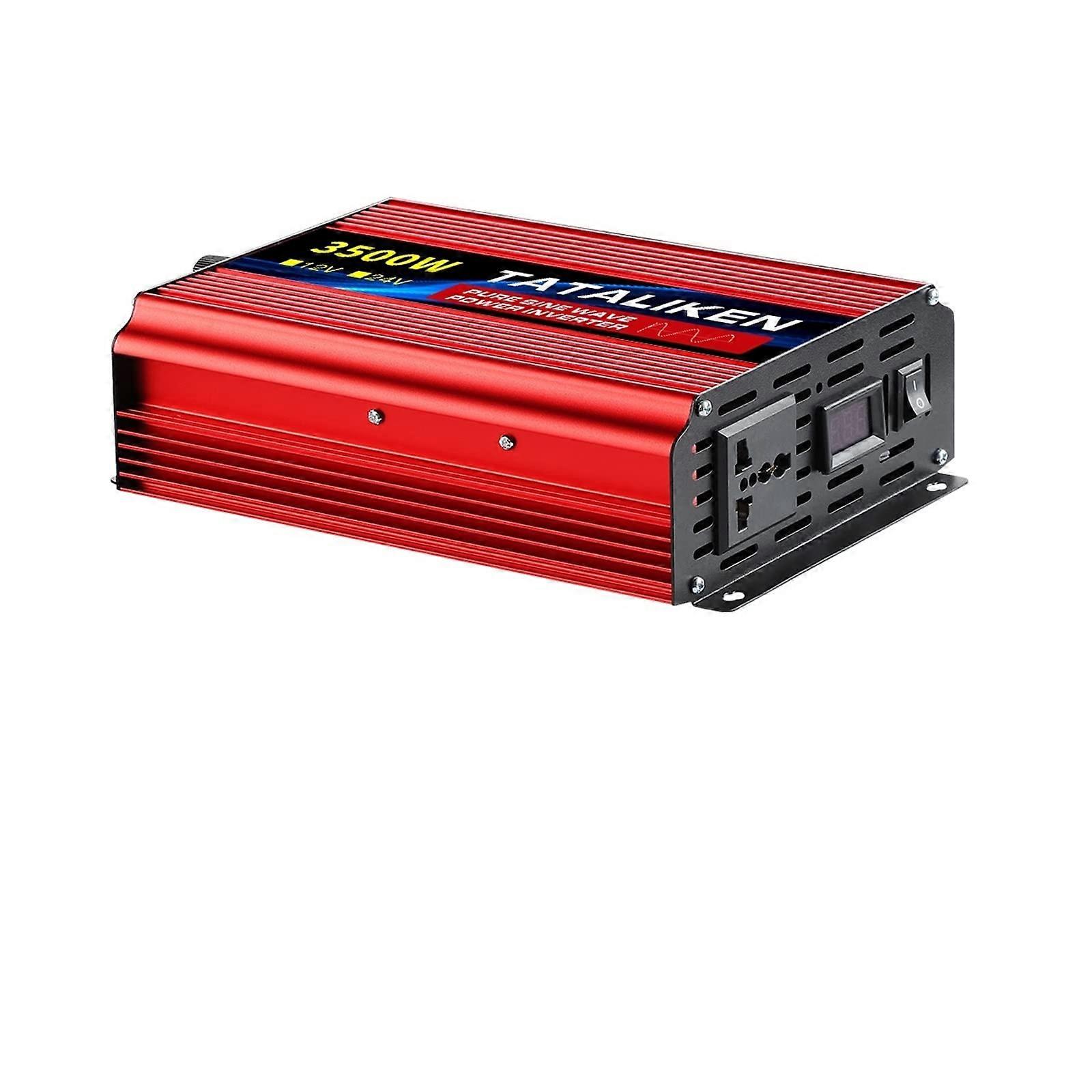 Pure Sine Wave Inverter 12V 3500W DC to AC Converter 220V for Car RV Solar Power
