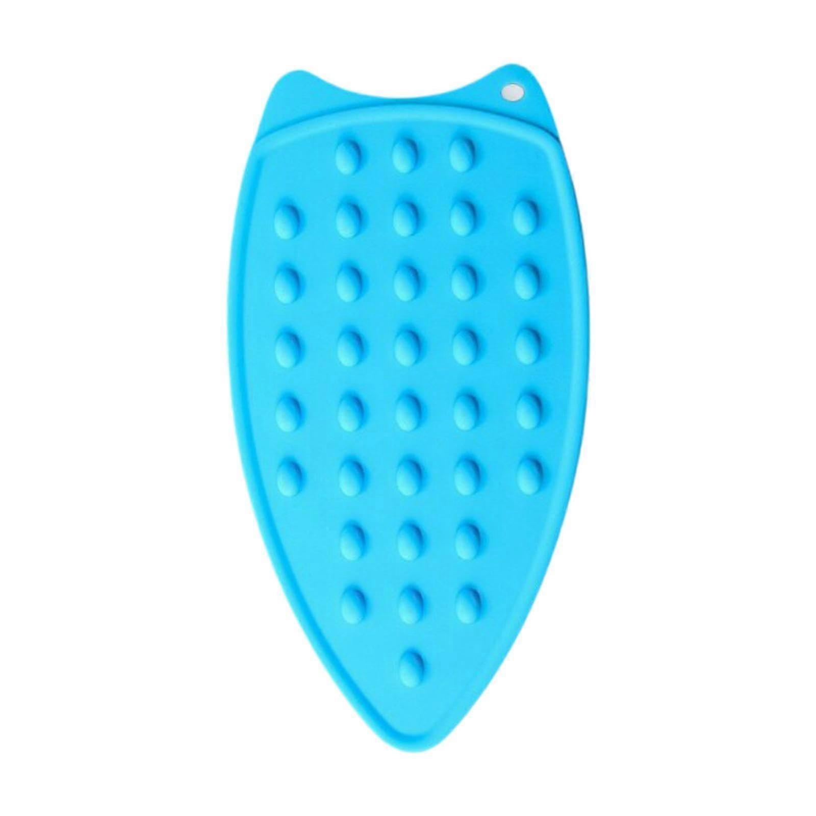 Silicone Iron Rest Heat Resistant Mat for Sewing Quilting Crafting Protects Table Blue