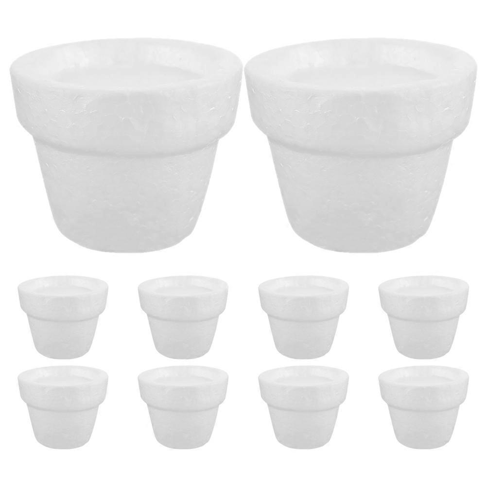 White Foam Flowerpot Gaskets For Creative Floral Arrangements And Bonsai Displays In Solid Design With Versatile Use 10Pcs