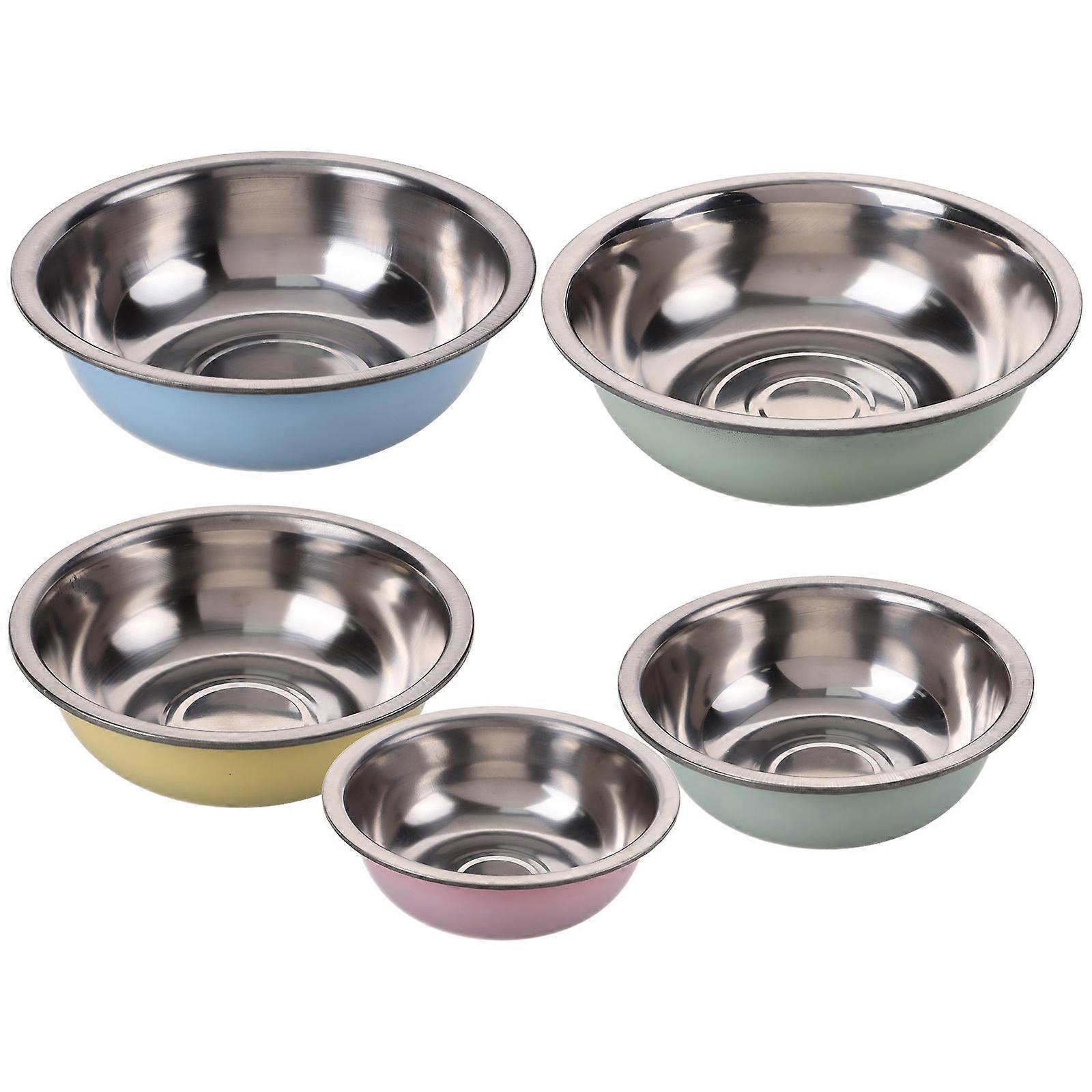 Metal Dough Basin Mixing Bowl for Kitchen Use 1Set