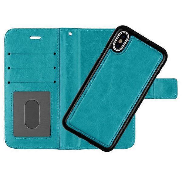 Practical Wallet Case for compatible with iPhone X/XS from FLOVEME Turquoise Turquoise